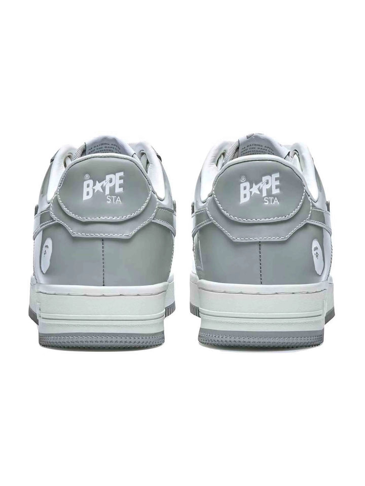 A Bathing Ape Bape Sta Patent Leather White Grey (2023) Prior