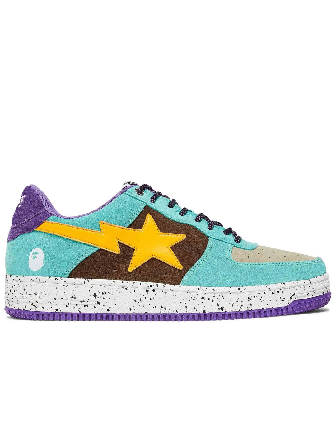 A Bathing Ape Bape Sta Teal Brown Yellow Suede Prior