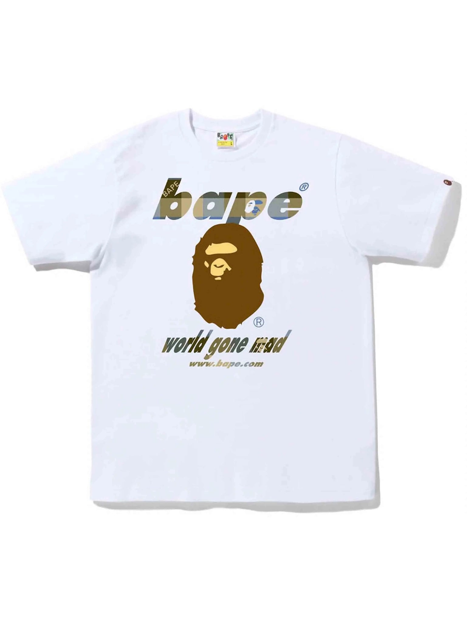 A Bathing Ape Block Check WGM Ape Head Tee Prior