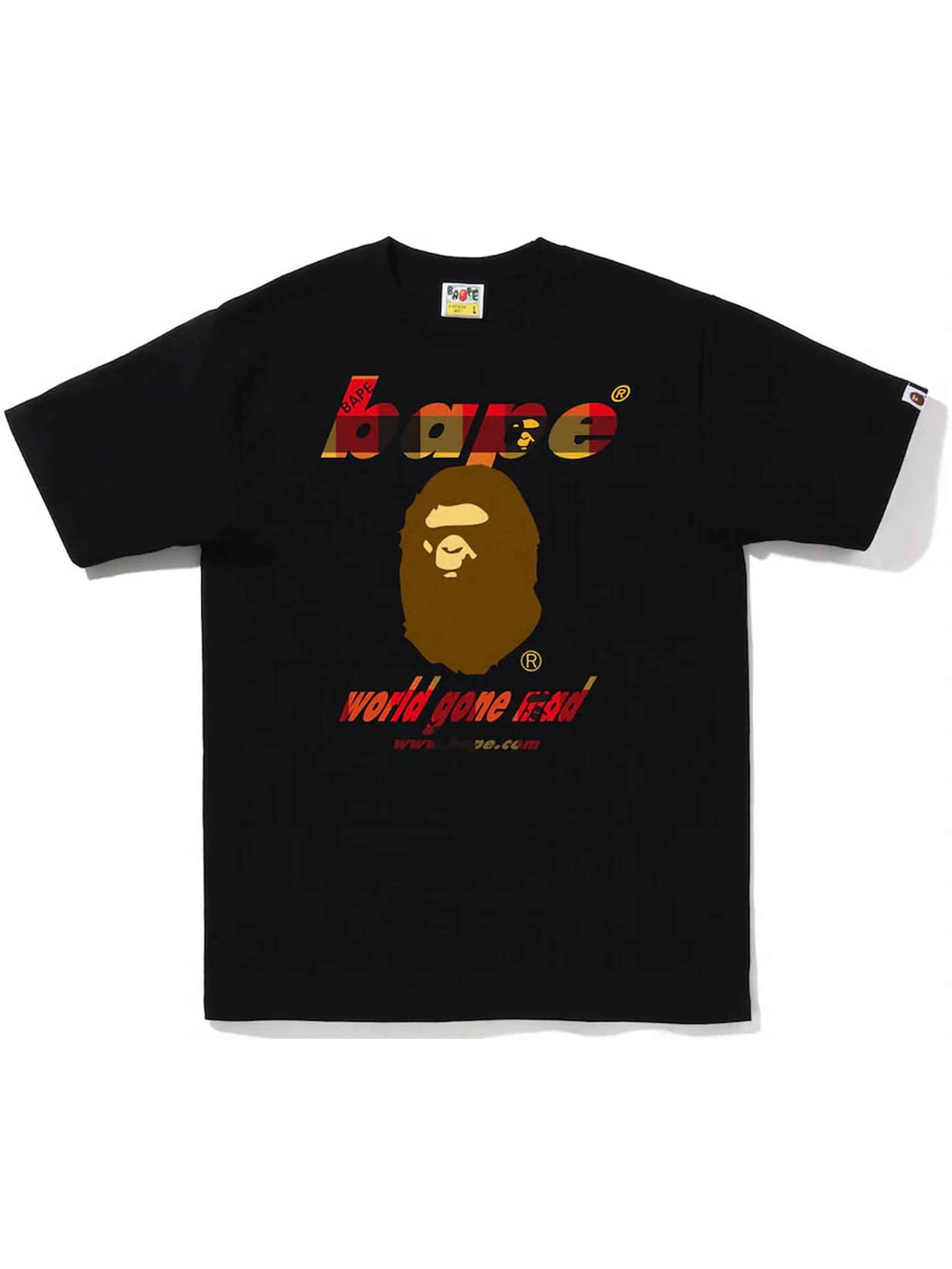 A Bathing Ape Block Check WGM Ape Head Tee Prior