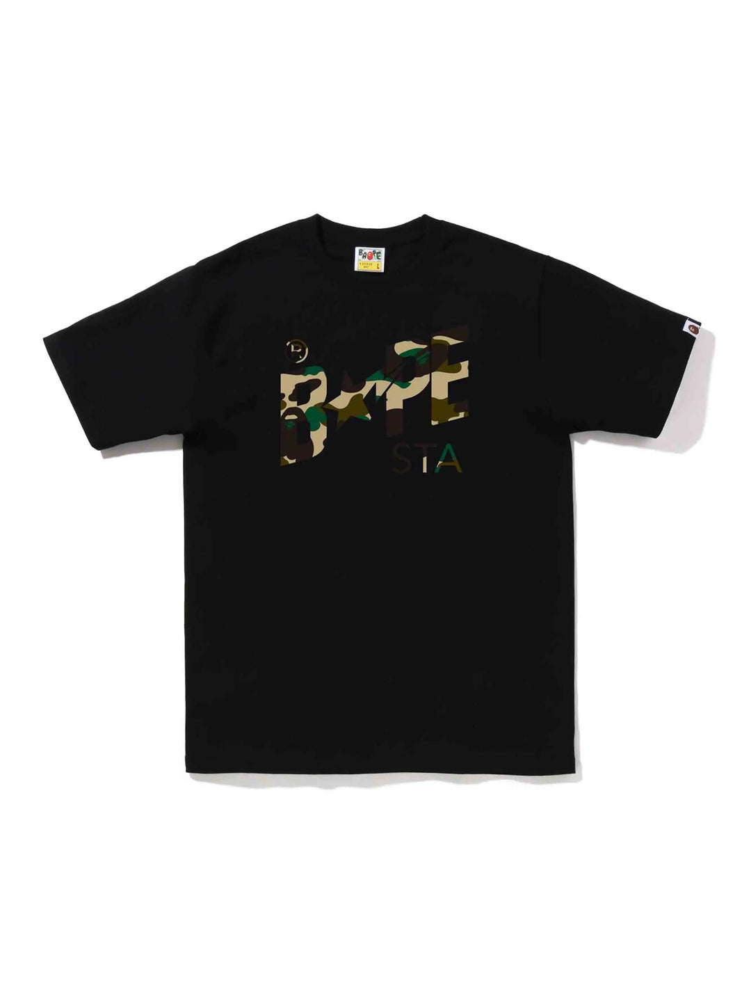 A Bathing Ape Camo BAPE STA Logo Tee Black/Yellow Prior