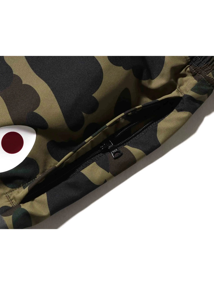 A Bathing Ape Camo Side Shark Beach Shorts Green Prior