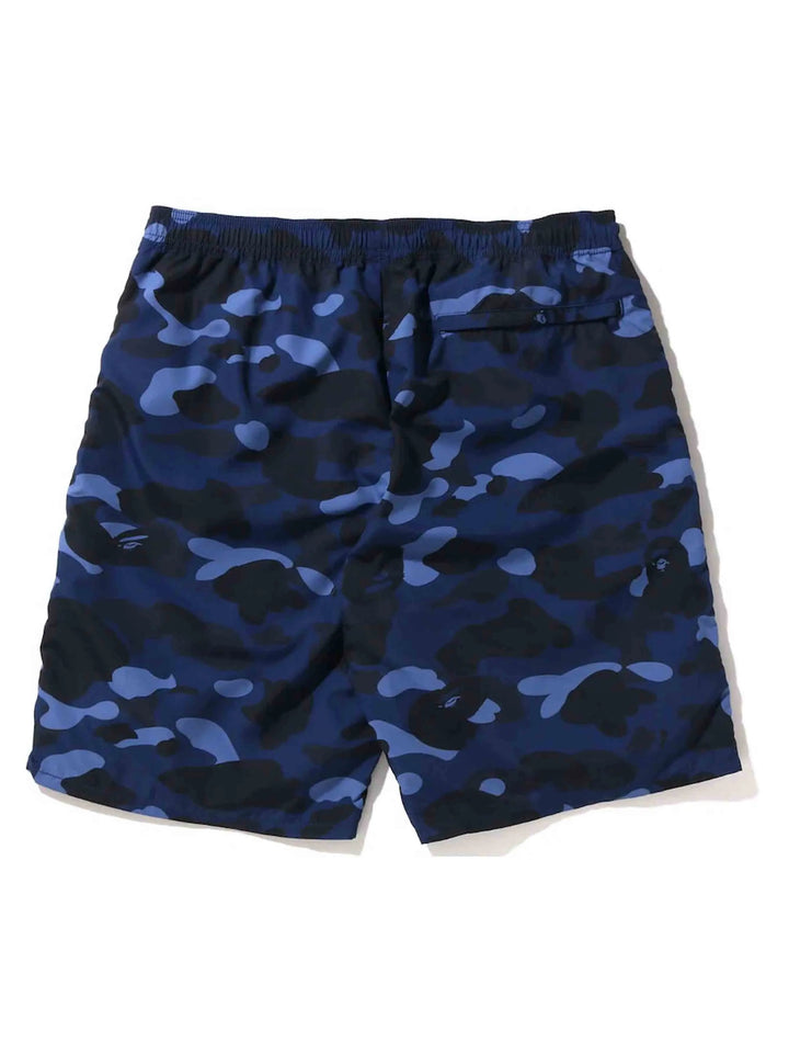 A Bathing Ape Color Camo Shark Beach Shorts Navy Prior