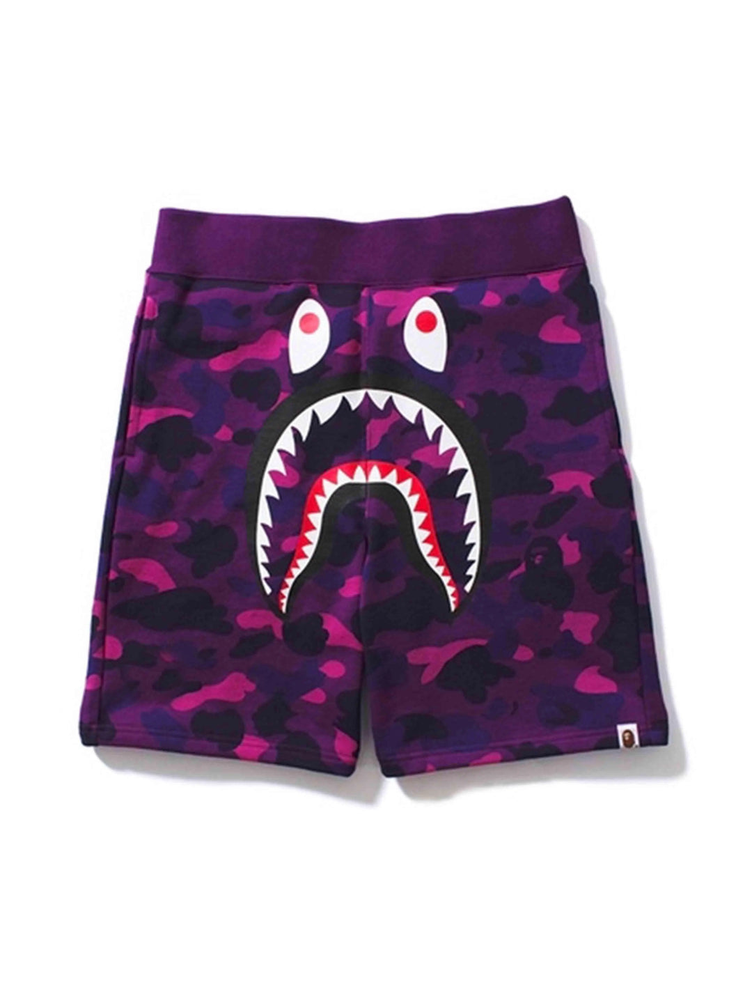A Bathing Ape Color Camo Shark Sweat Shorts Purple Prior