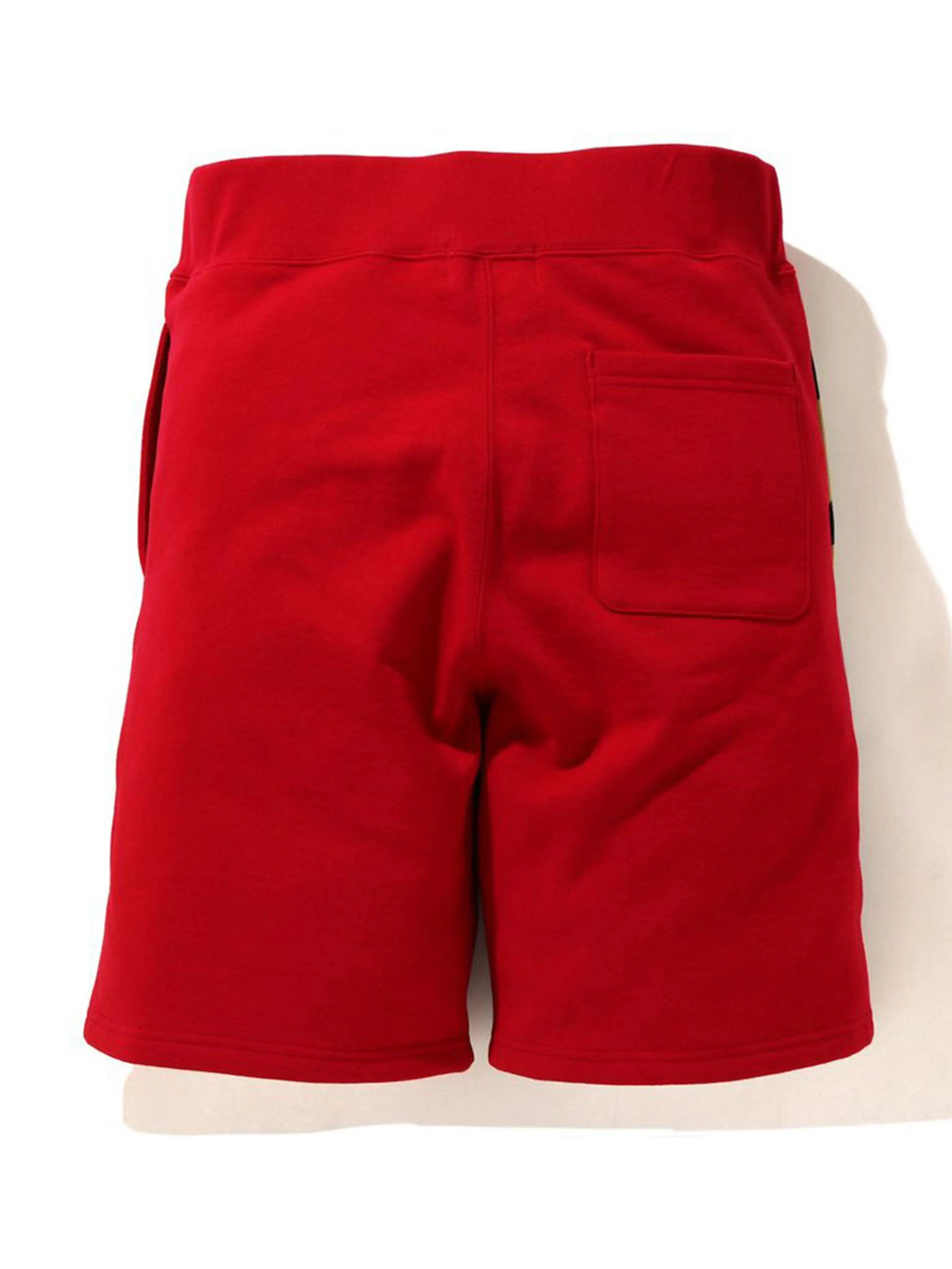 A Bathing Ape Color Camo Shark Sweat Shorts Red Camo in Auckland