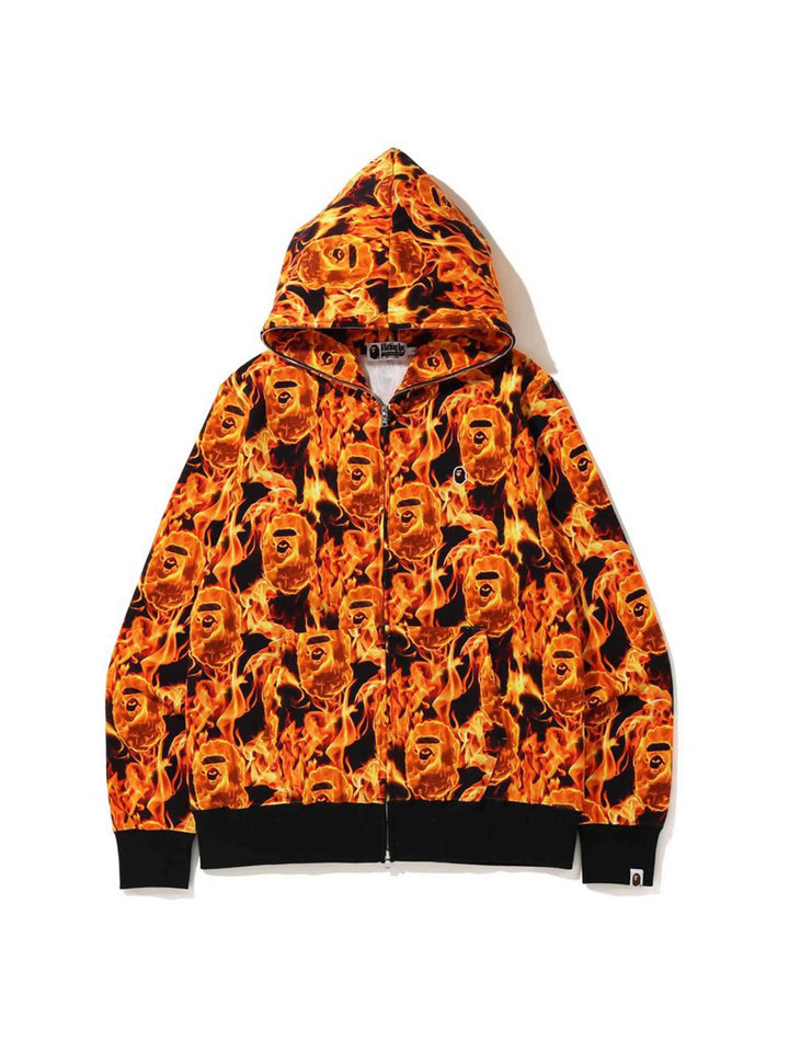 A Bathing Ape Flame Hoodie Orange A Bathing Ape