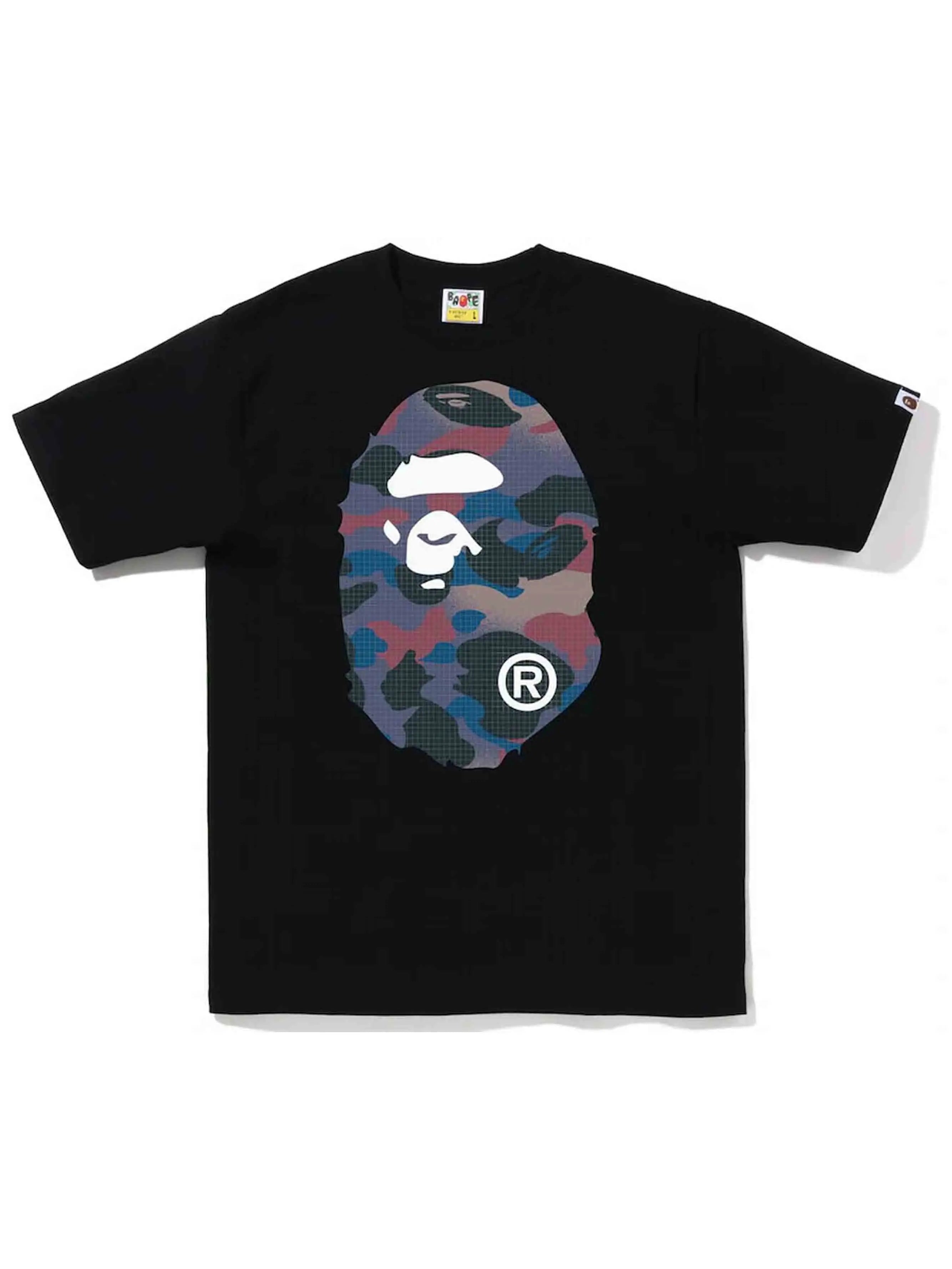 A Bathing Ape Grid Camo Big Ape Head Tee Prior