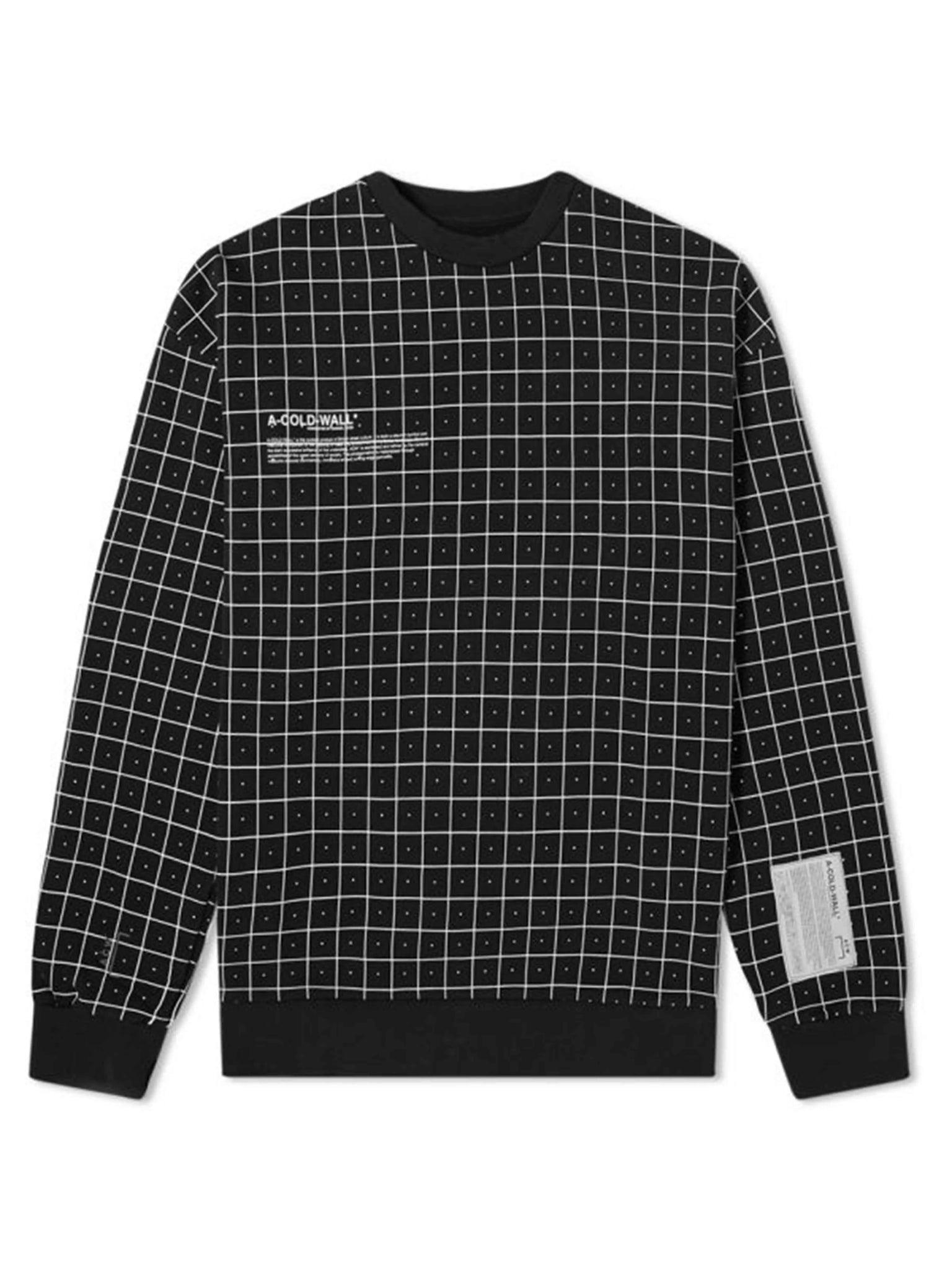 A-COLD-WALL* Grid Print Crewneck Black L Prior