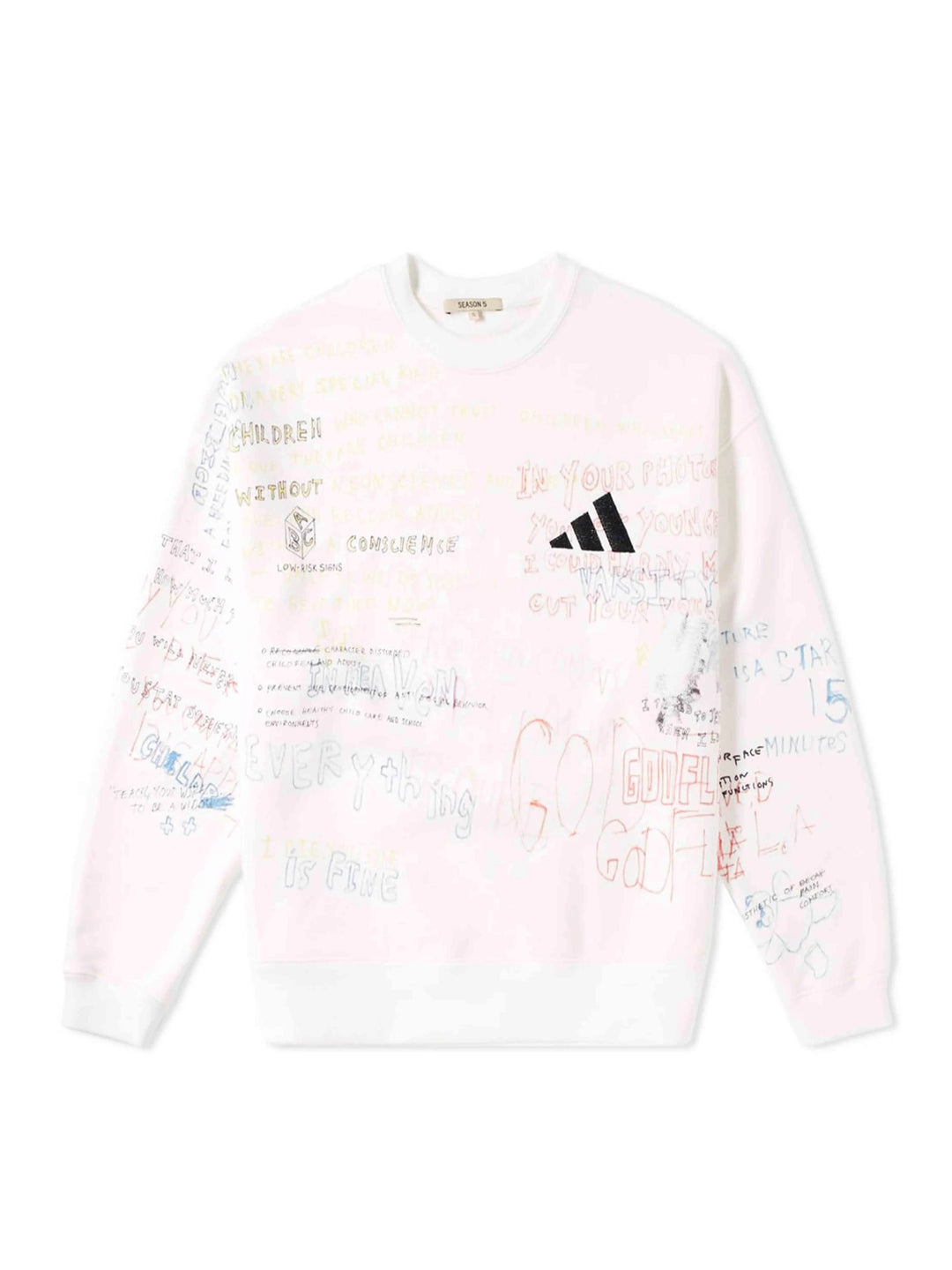 Adidas Yeezy Season 5 Crewneck Sweatshirt Off White Prior