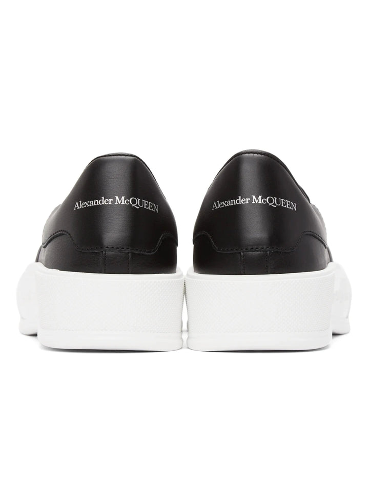 Alexander Mcqueen Black/White Deck Skate Plimsoll Sneakers Prior