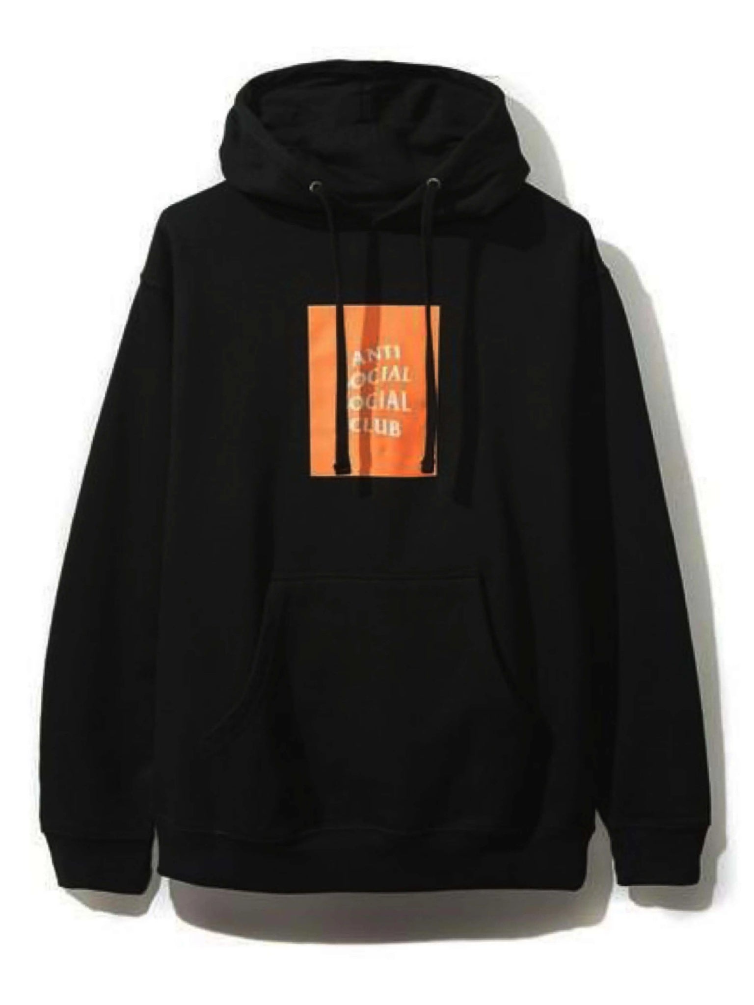 Anti Social Social Club Box Logo Neon Hoodie Orange Anti Social Social Club