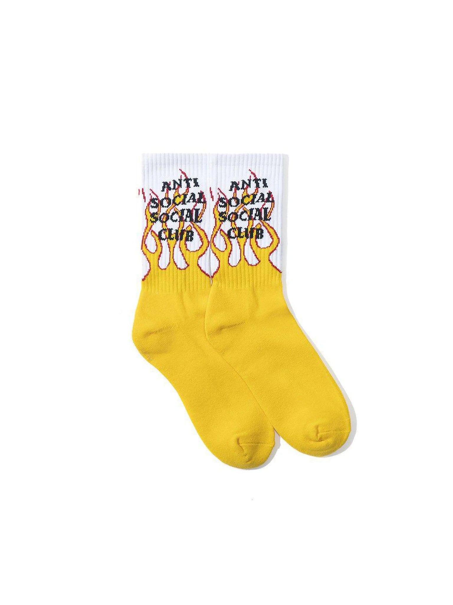 Anti Social Social Club Flame Socks White Prior