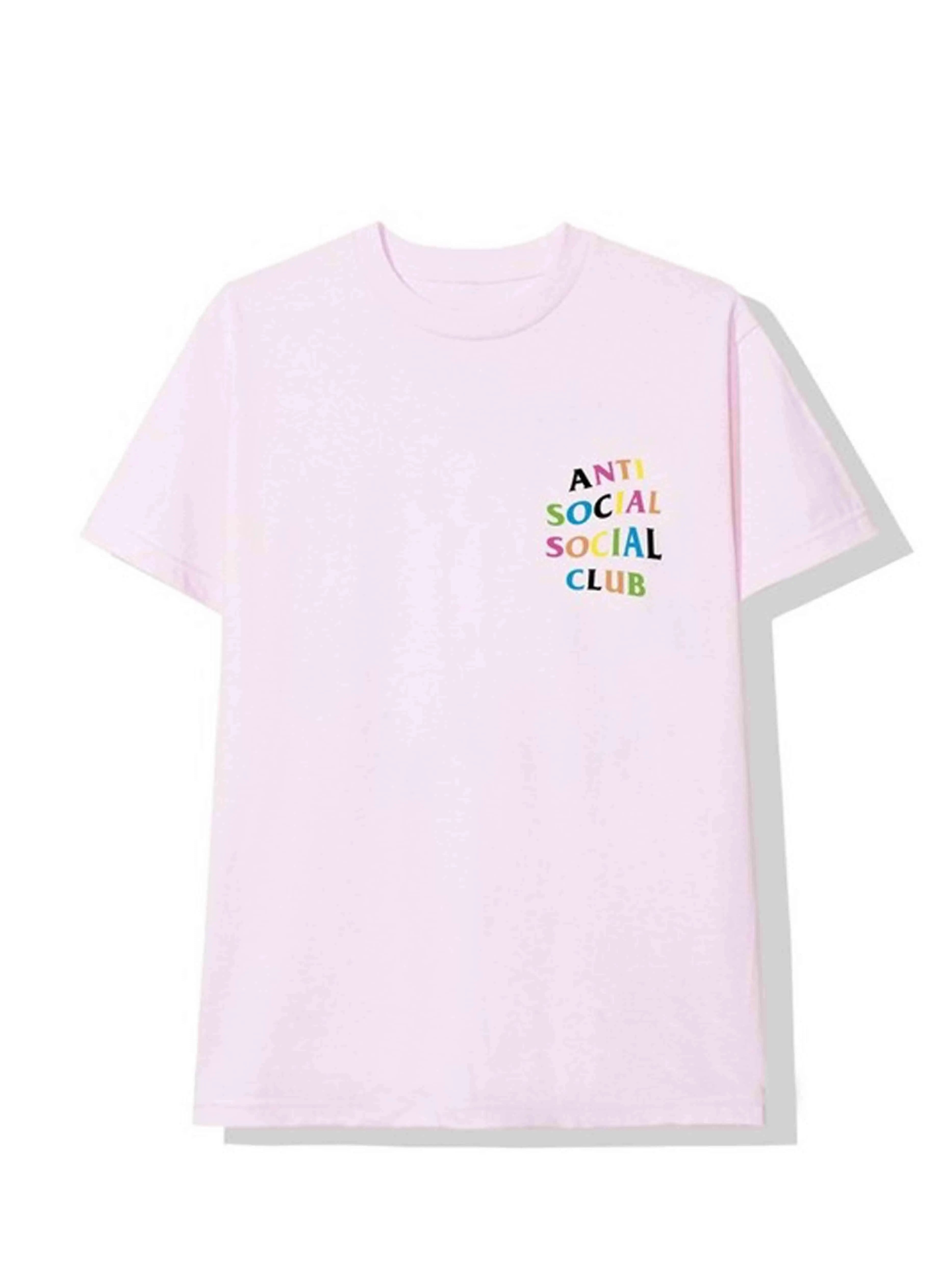 Anti Social Social Club Rainbow Kkoch Tee Pink Prior Auckland, New