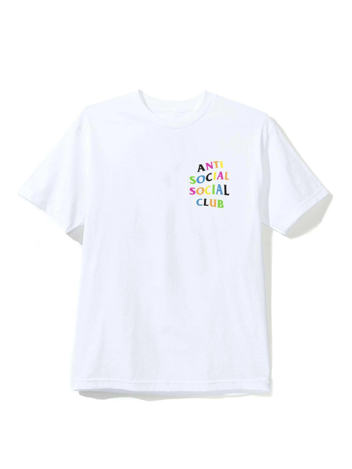Anti Social Social Club Rainbow Logo Tee White L Anti Social Social Club