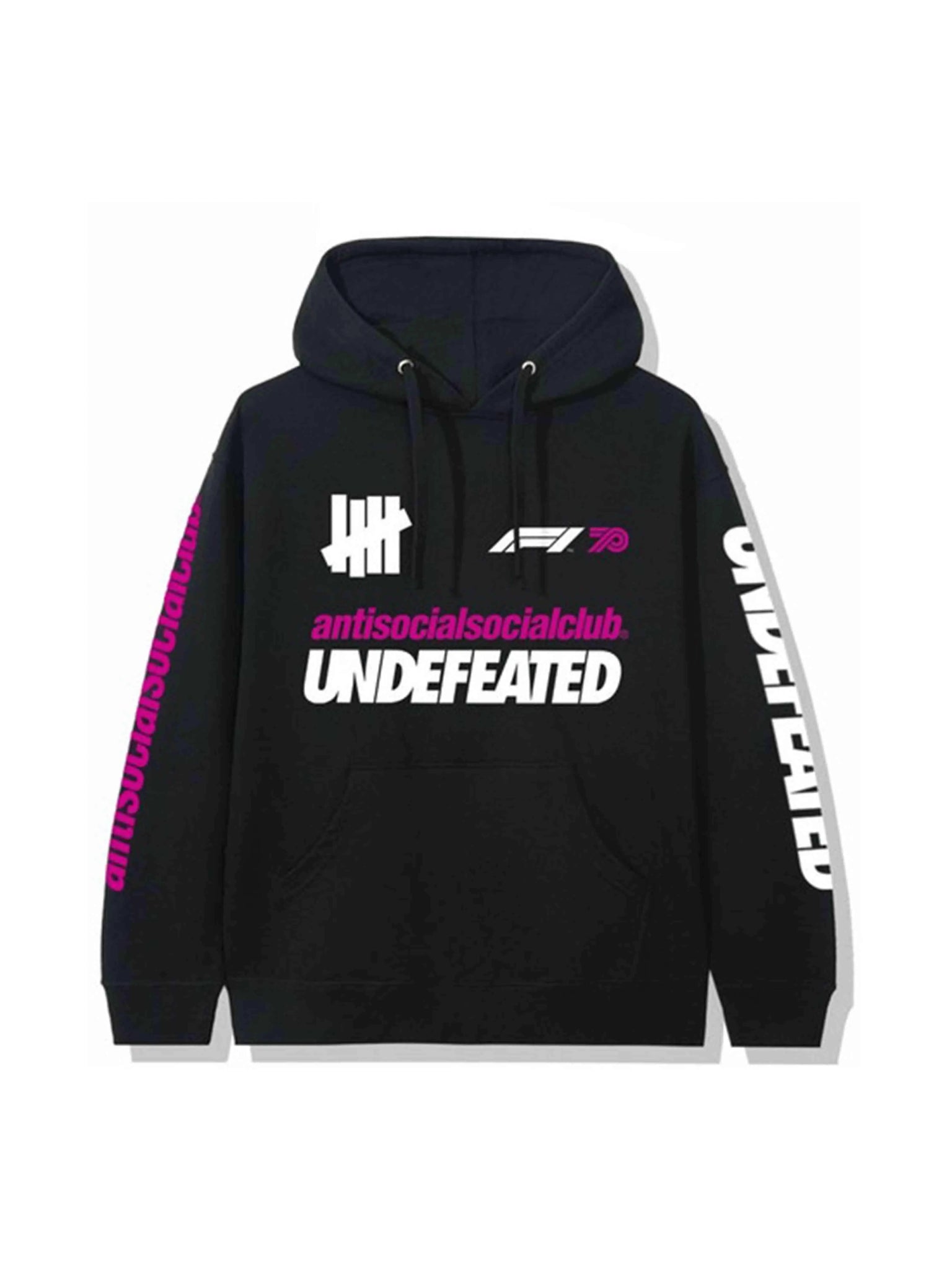 Anti Social Social Club X Undefeated F1 Hoodie Black M Anti Social Social Club