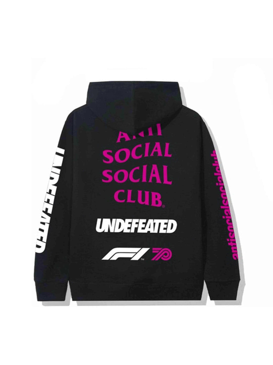 Anti Social Social Club X Undefeated F1 Hoodie Black M Anti Social Social Club
