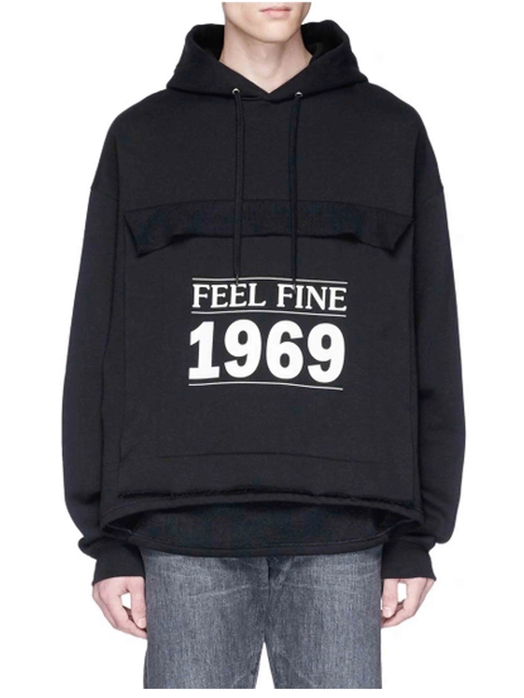 Balenciaga Feel Fine 1969 Double Hem Slit Hoodie [SS18] Prior