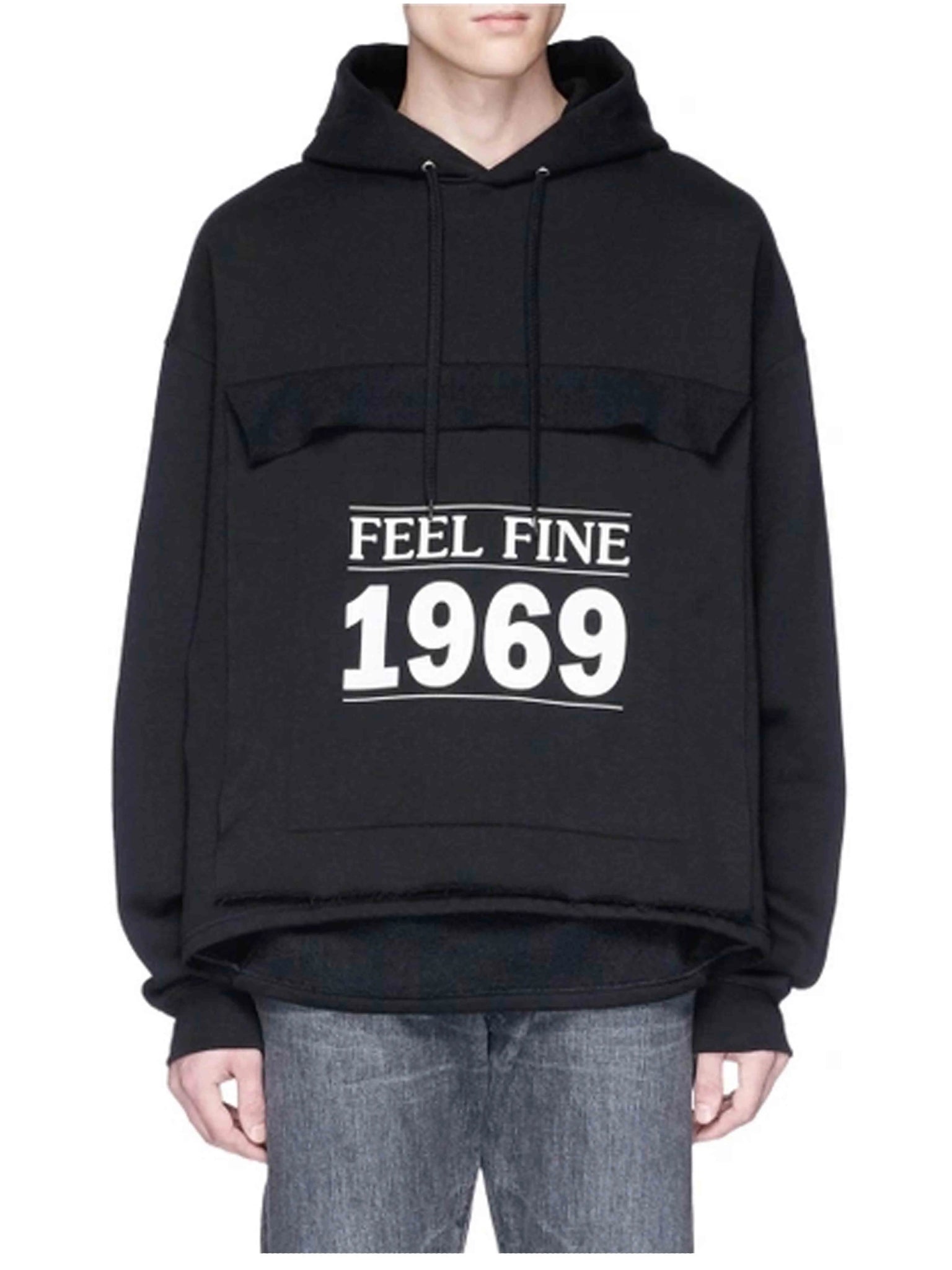 Balenciaga Feel Fine 1969 Double Hem Slit Hoodie [SS18] Prior