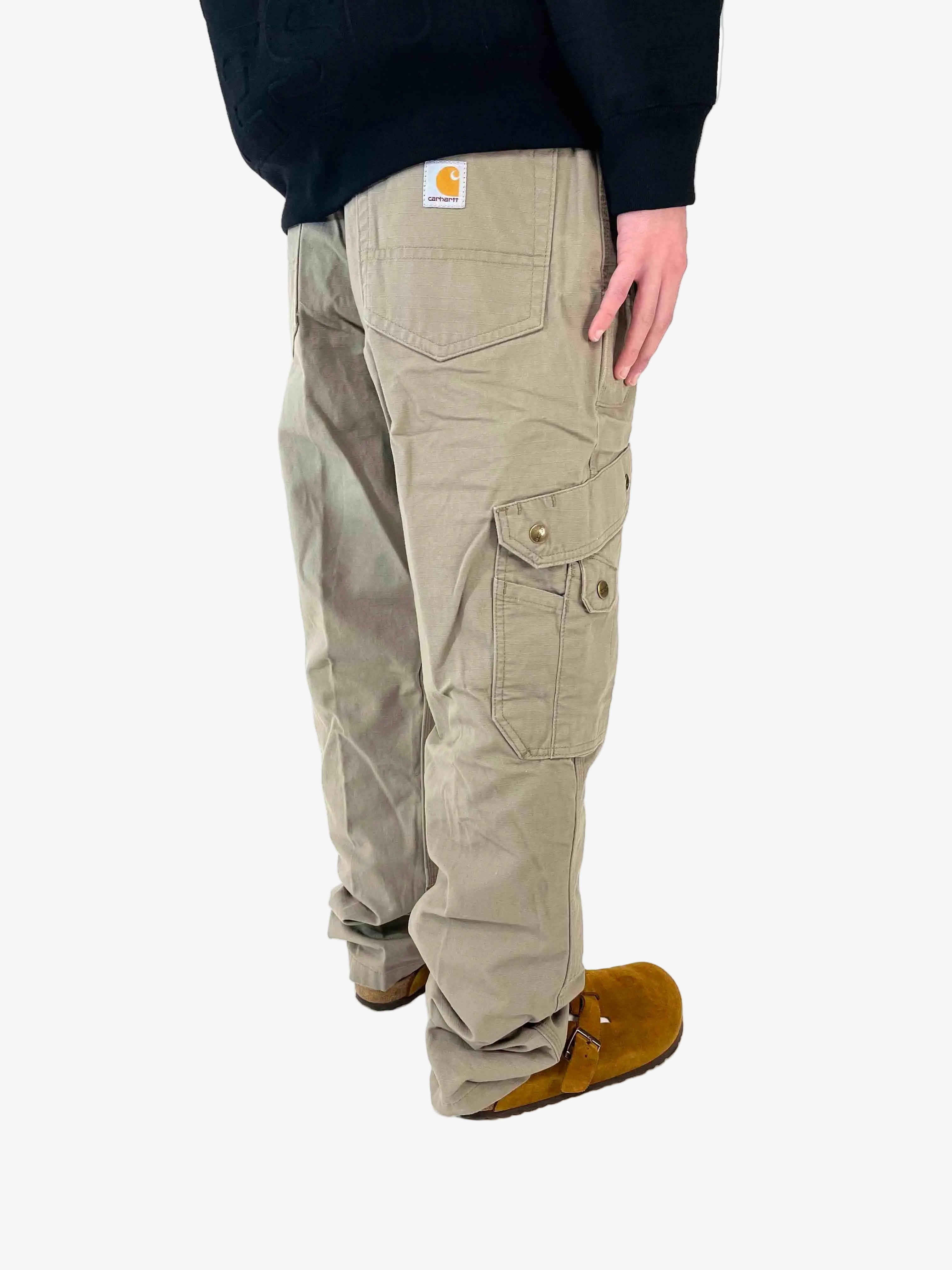 Carhartt Rugged Flex Relaxed Fit Ripstop Cargo Work Pant Greige Prior