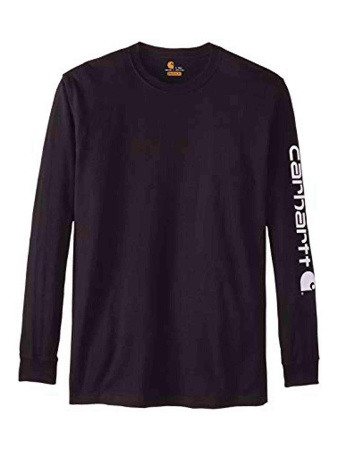 Carhartt Sleeve Spellout Logo Long Sleeved Tee Black Prior