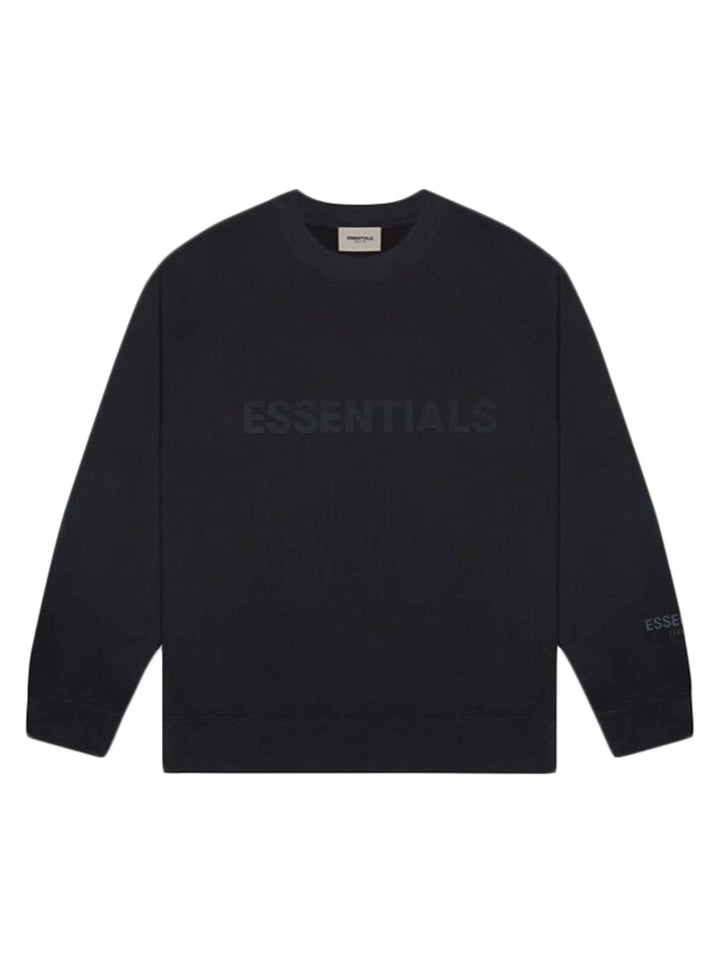 FOG ESSENTIALS 3D Silicon Applique Crewneck Black Fear Of God Essentials