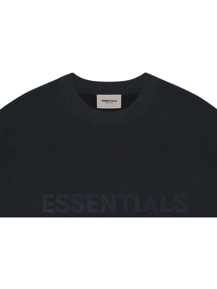 FOG ESSENTIALS 3D Silicon Applique Crewneck Black Fear Of God Essentials