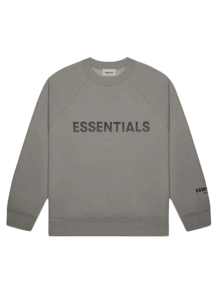 FOG ESSENTIALS 3D Silicon Applique Crewneck Charcoal [SS20] Fear Of God Essentials