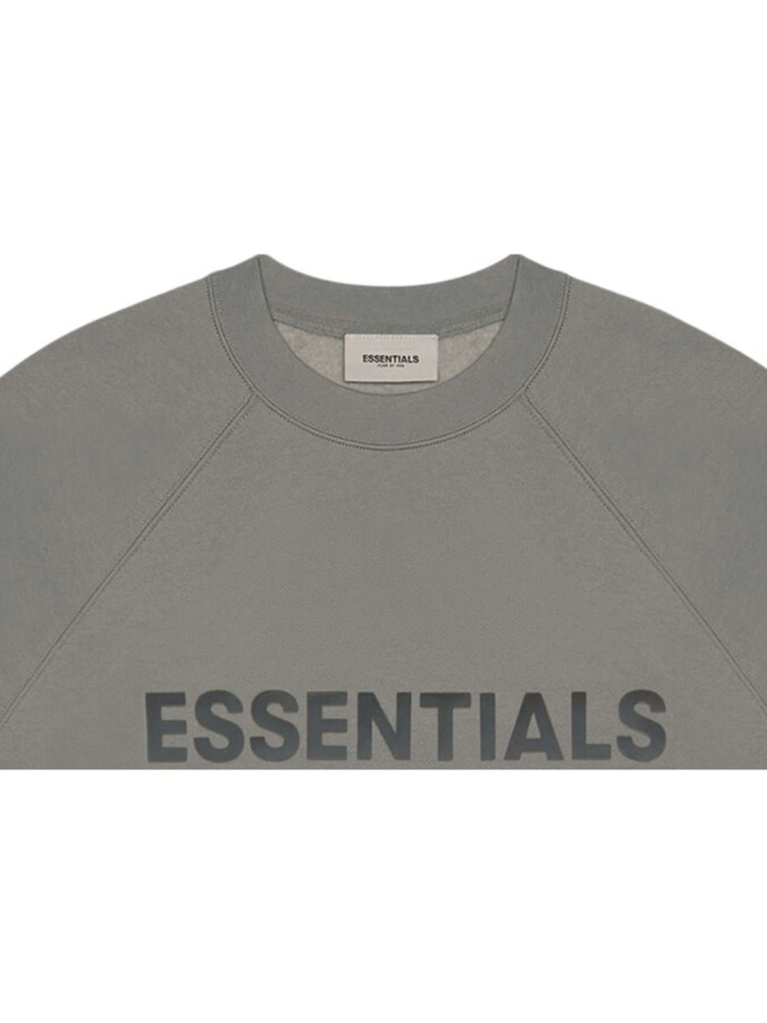 FOG ESSENTIALS 3D Silicon Applique Crewneck Charcoal [SS20] Fear Of God Essentials