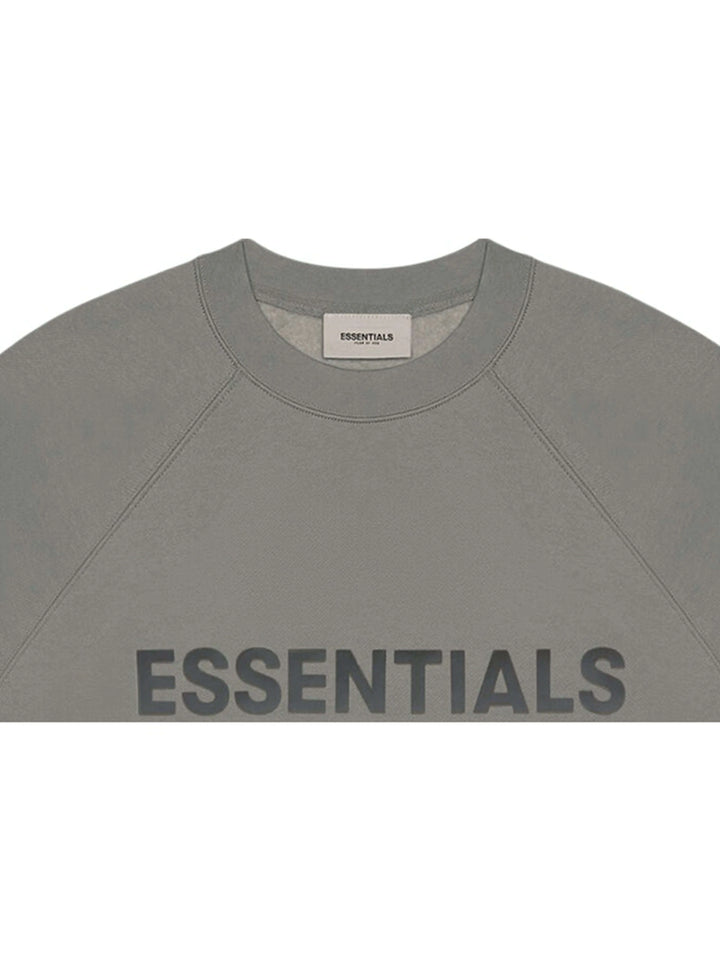 FOG ESSENTIALS 3D Silicon Applique Crewneck Charcoal [SS20] Fear Of God Essentials