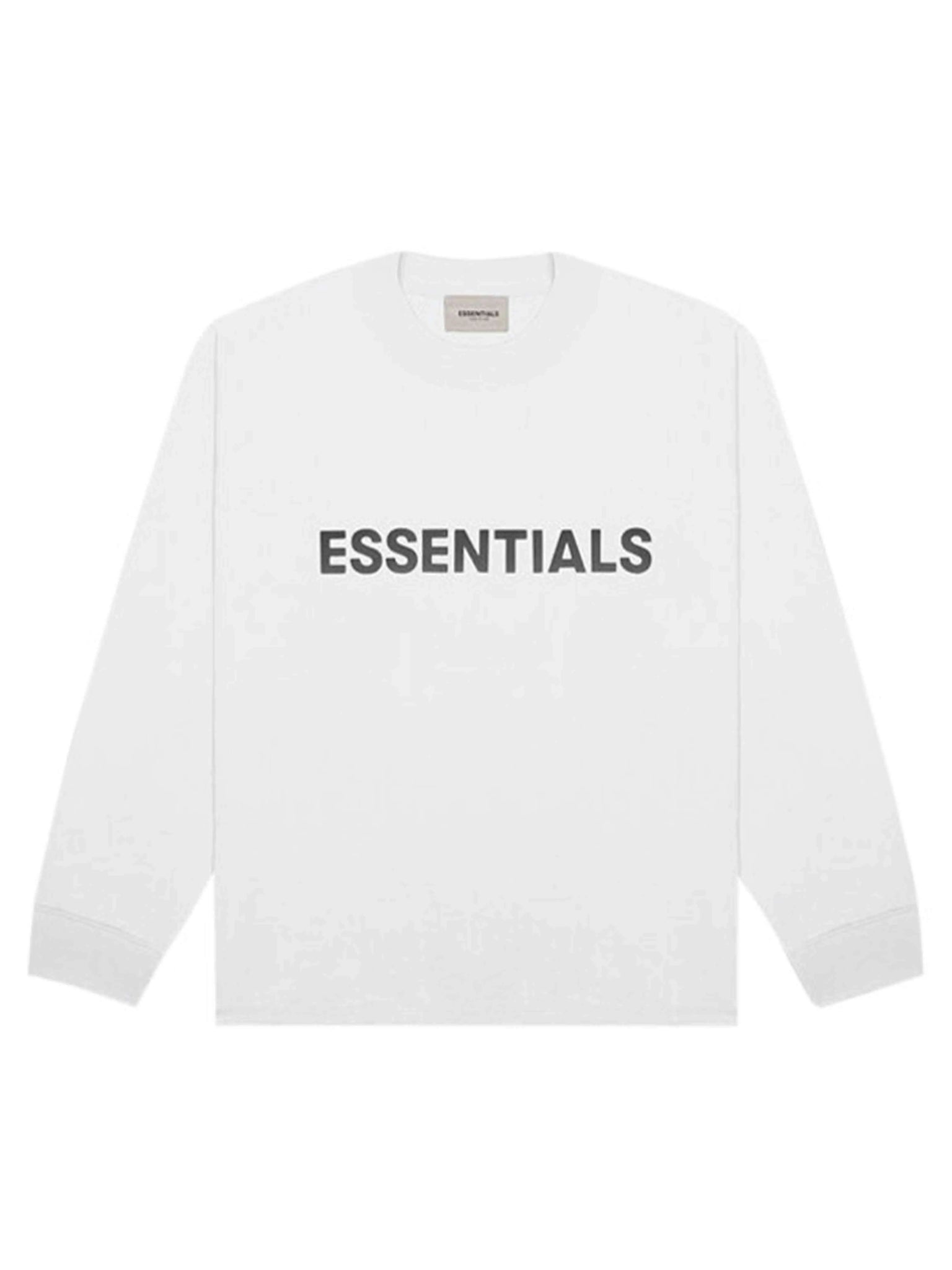 FOG ESSENTIALS 3D Silicon Applique Longsleeve White Fear Of God Essentials