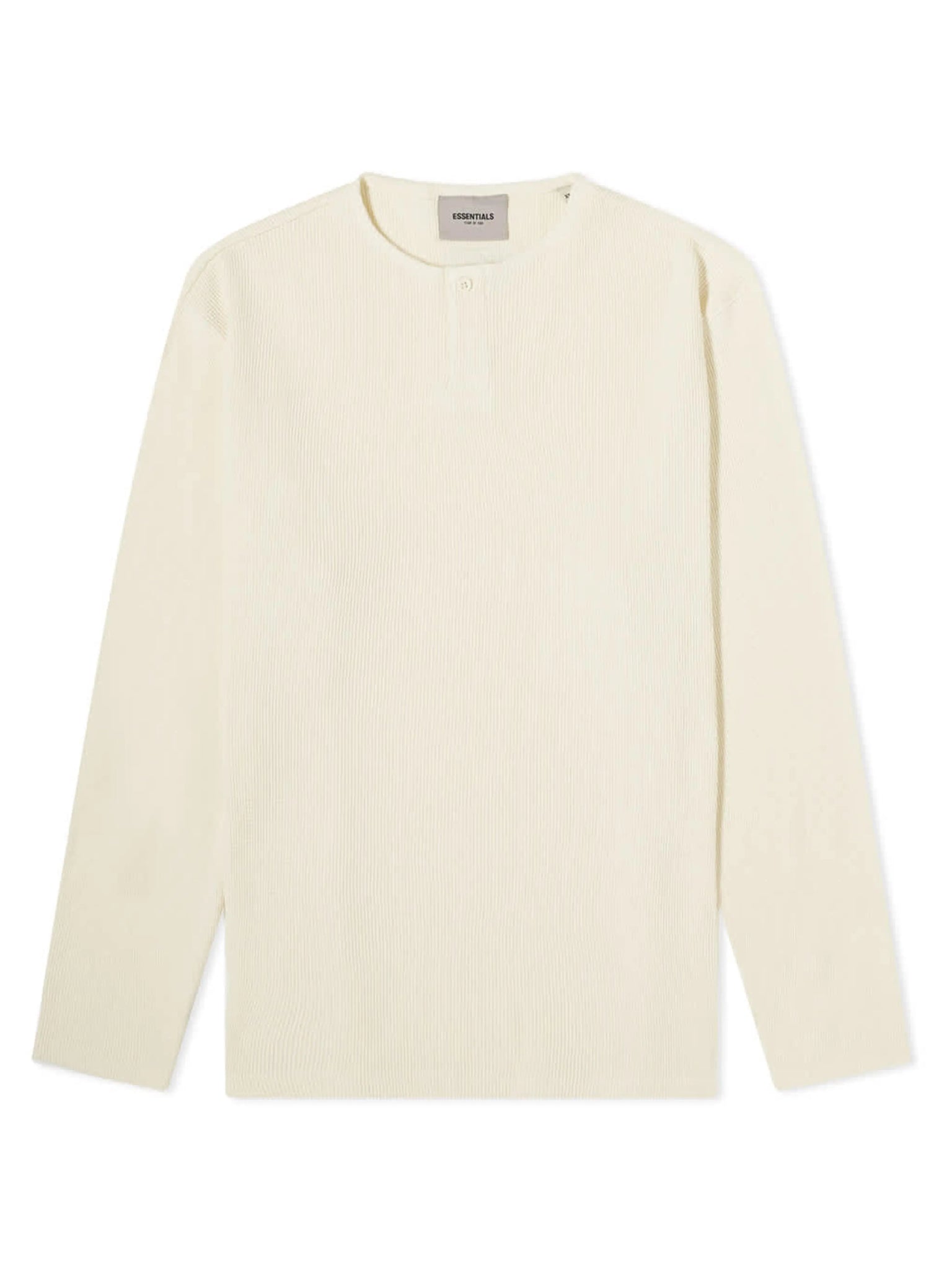 FOG ESSENTIALS Thermal Longsleeve Henley T-Shirt Cream Fear Of God Essentials