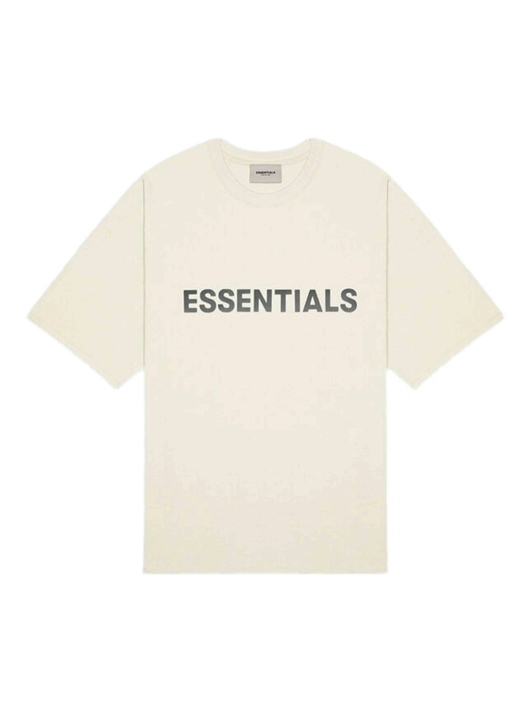 Fear Of God Essentials 3D Silicon Applique Boxy T-Shirt Cream Fear Of God Essentials