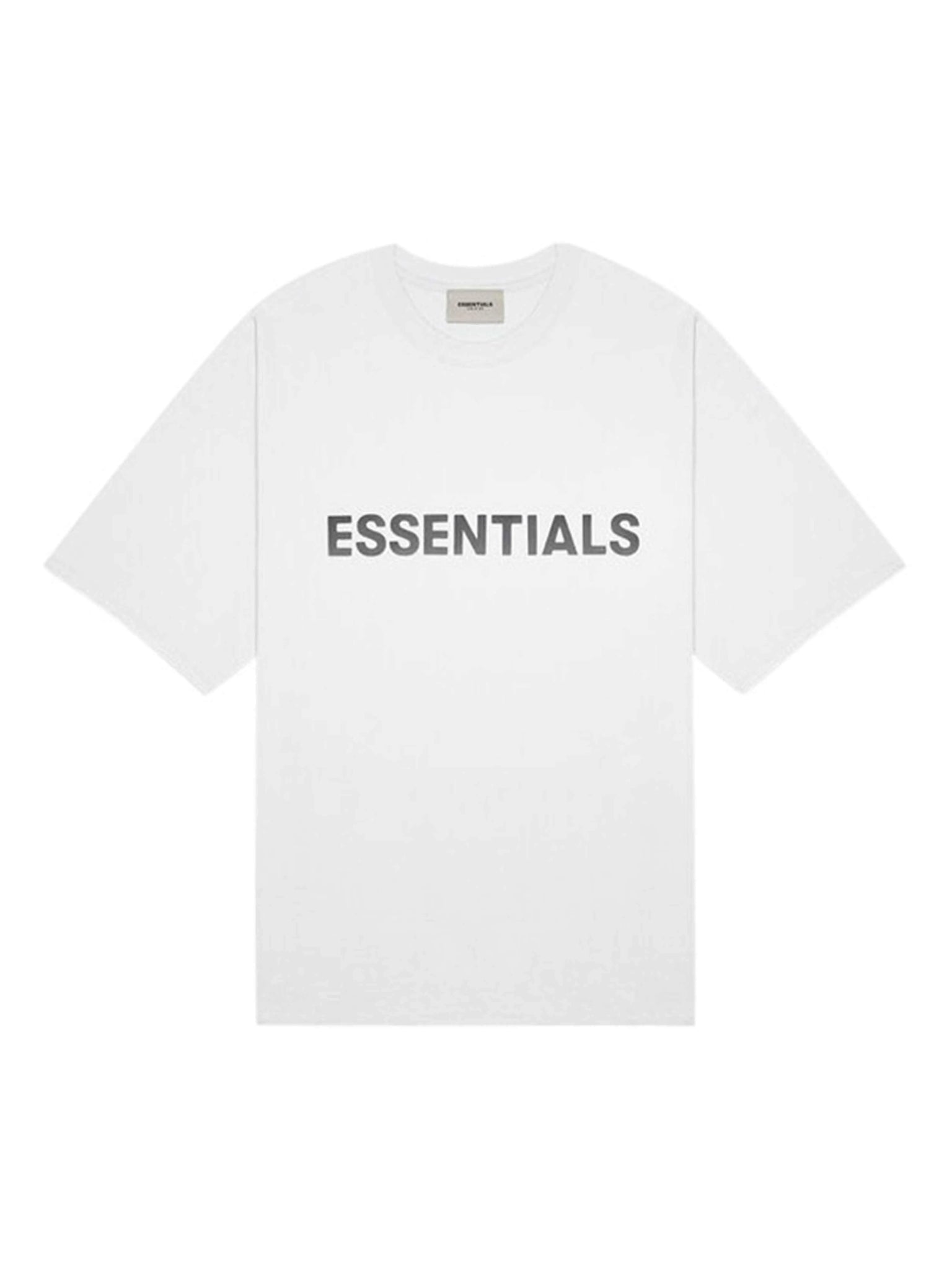 Fear Of God Essentials 3D Silicon Applique Boxy T-Shirt White Fear Of God Essentials