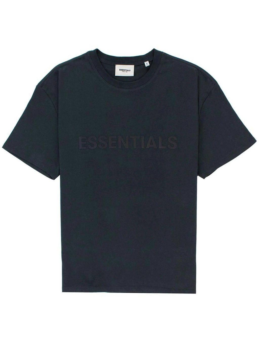 Fear Of God Essentials 3D Silicon Applique Boxy Tee Black Fear Of God Essentials