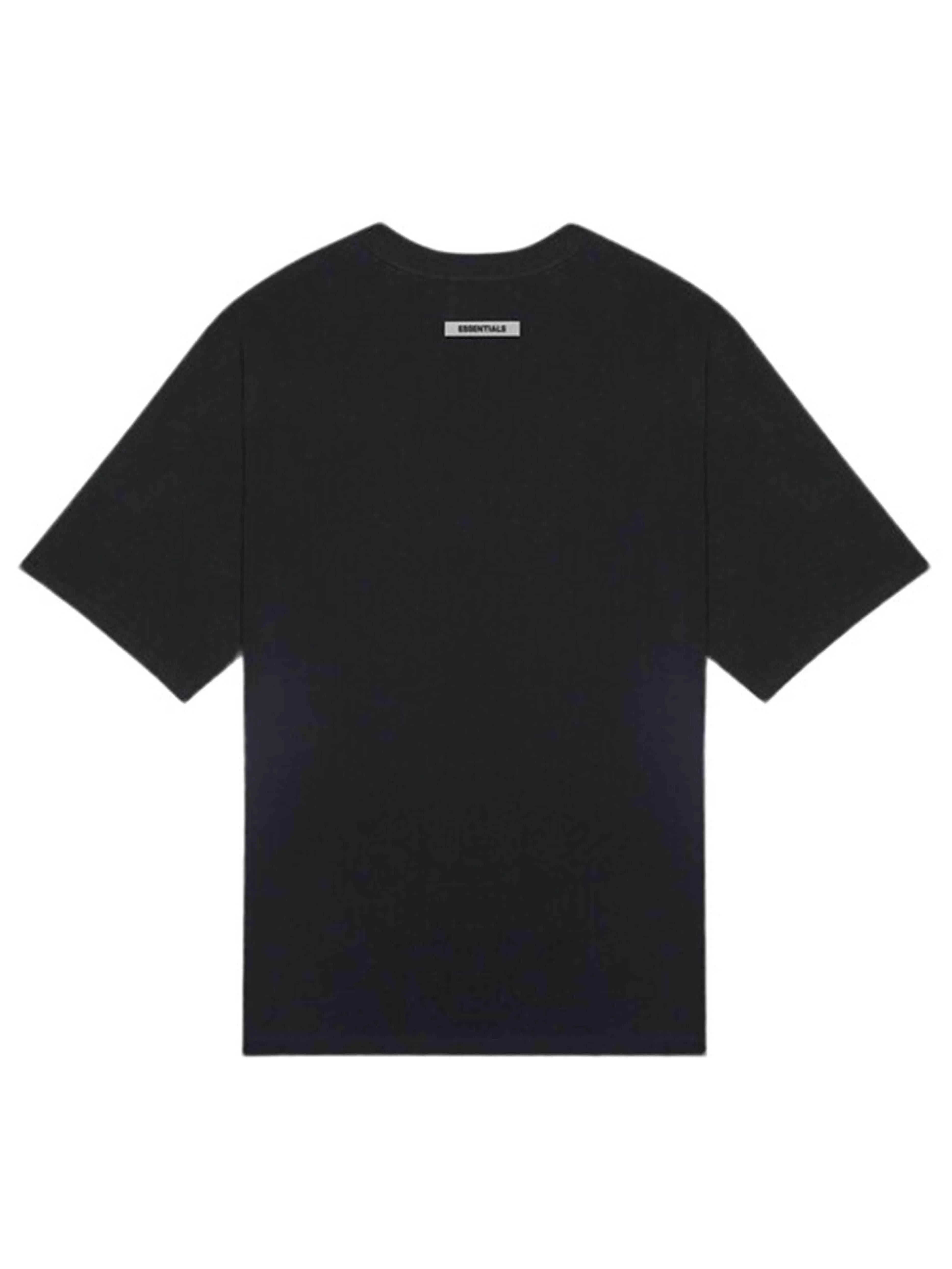 Fear Of God Essentials 3D Silicon Applique Boxy Tee Black Fear Of God Essentials