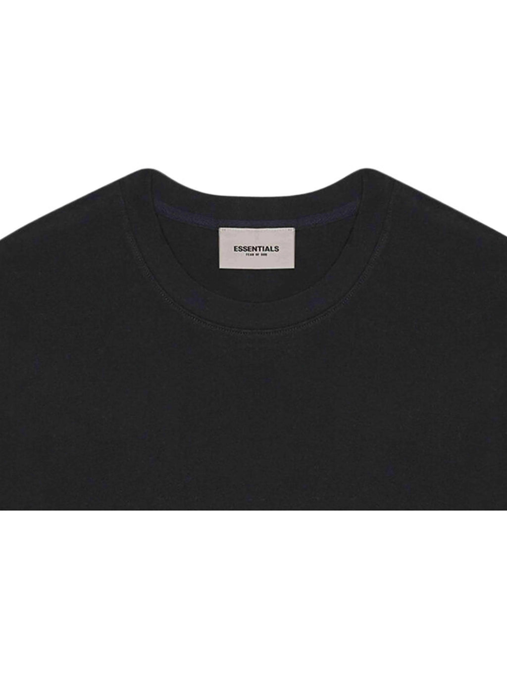 Fear Of God Essentials 3D Silicon Applique Boxy Tee Black Fear Of God Essentials
