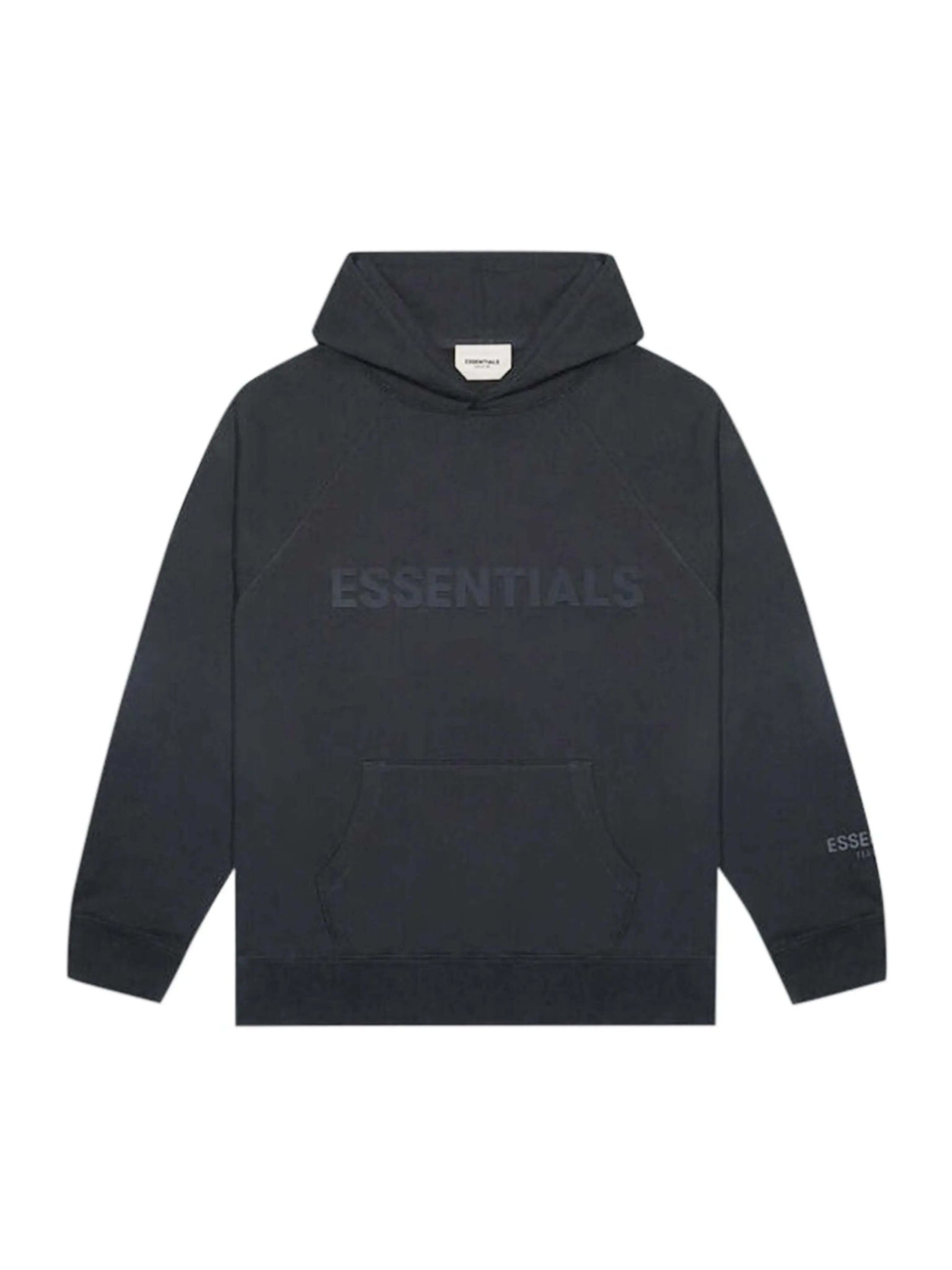 Fear Of God Essentials 3D Silicon Applique Pullover Hoodie Black [FW20] Fear Of God Essentials