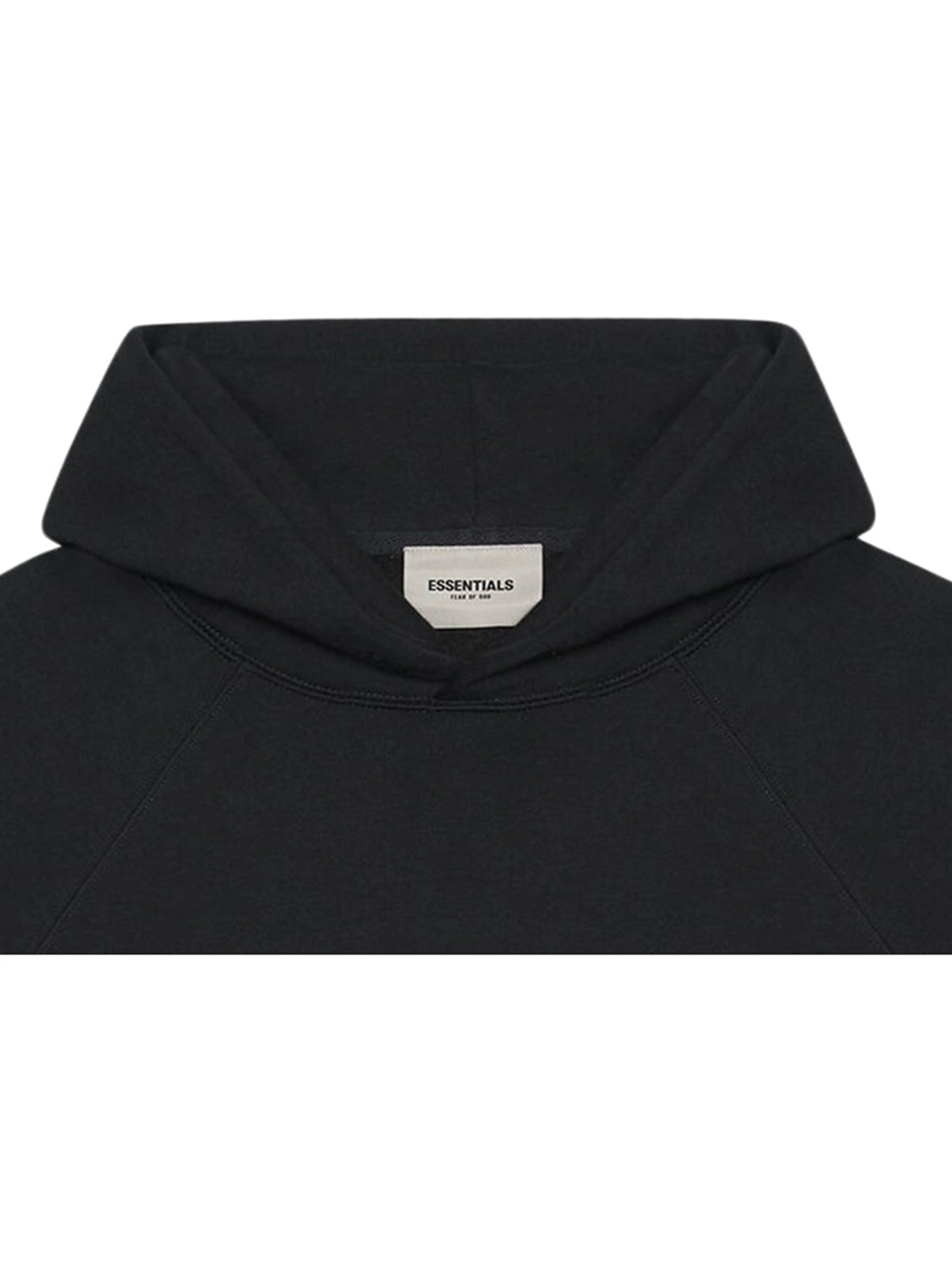 Fear Of God Essentials 3D Silicon Applique Pullover Hoodie Black [FW20] Fear Of God Essentials