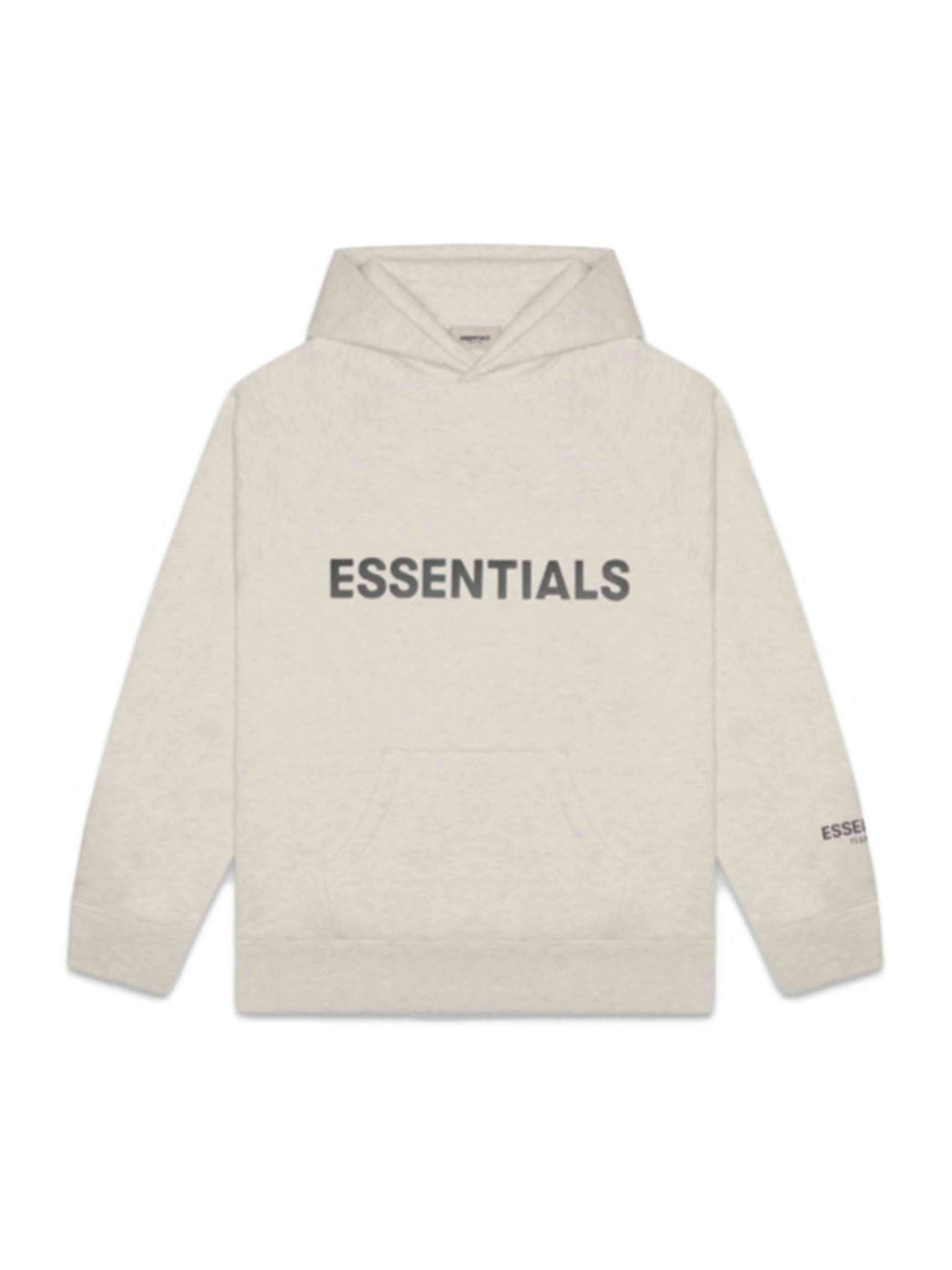 Fear Of God Essentials 3D Silicon Applique Pullover Hoodie Oatmeal [SS20] Fear Of God Essentials