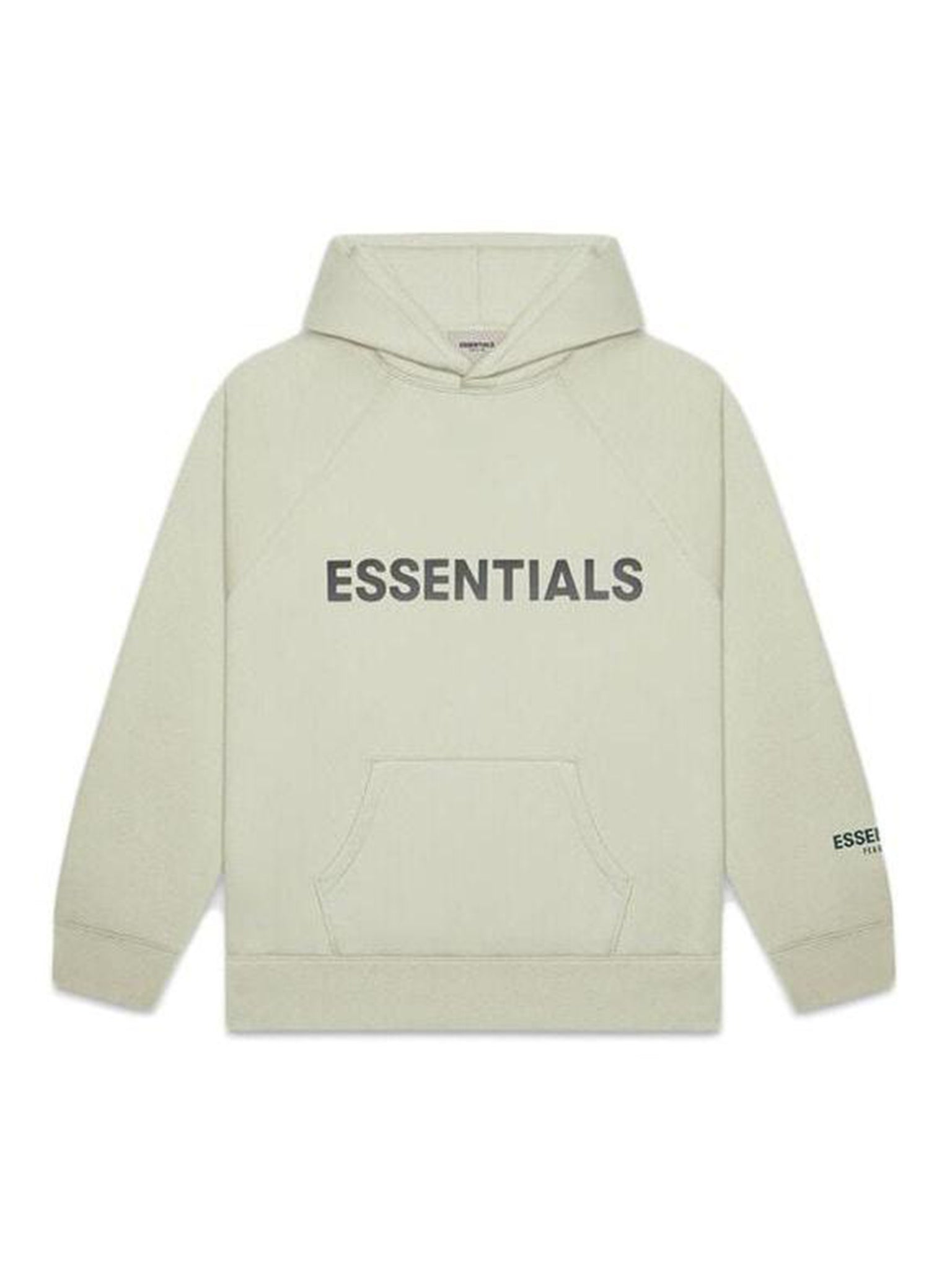 Fear Of God Essentials 3d Silicon Applique Pullover Hoodie Sage [FW20] Prior
