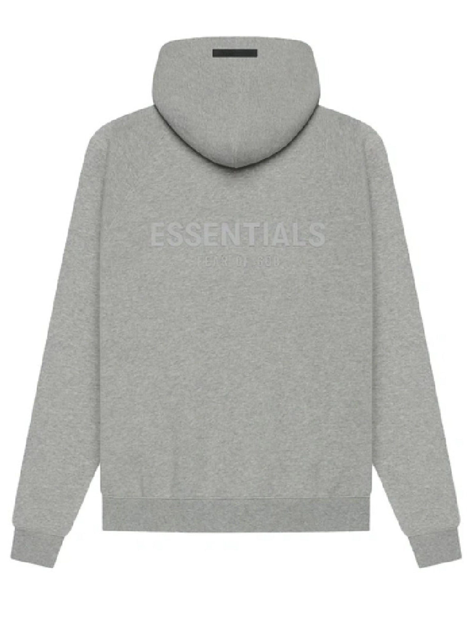 Fear Of God Essentials Back Logo Hoodie Dark Heather Oatmeal [SS21] Prior