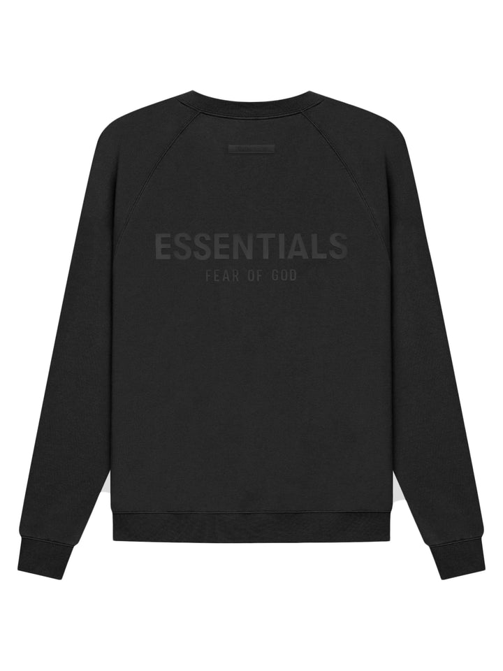 Fear Of God Essentials Back Logo Pullover Crewneck Black [SS21] Fear Of God Essentials