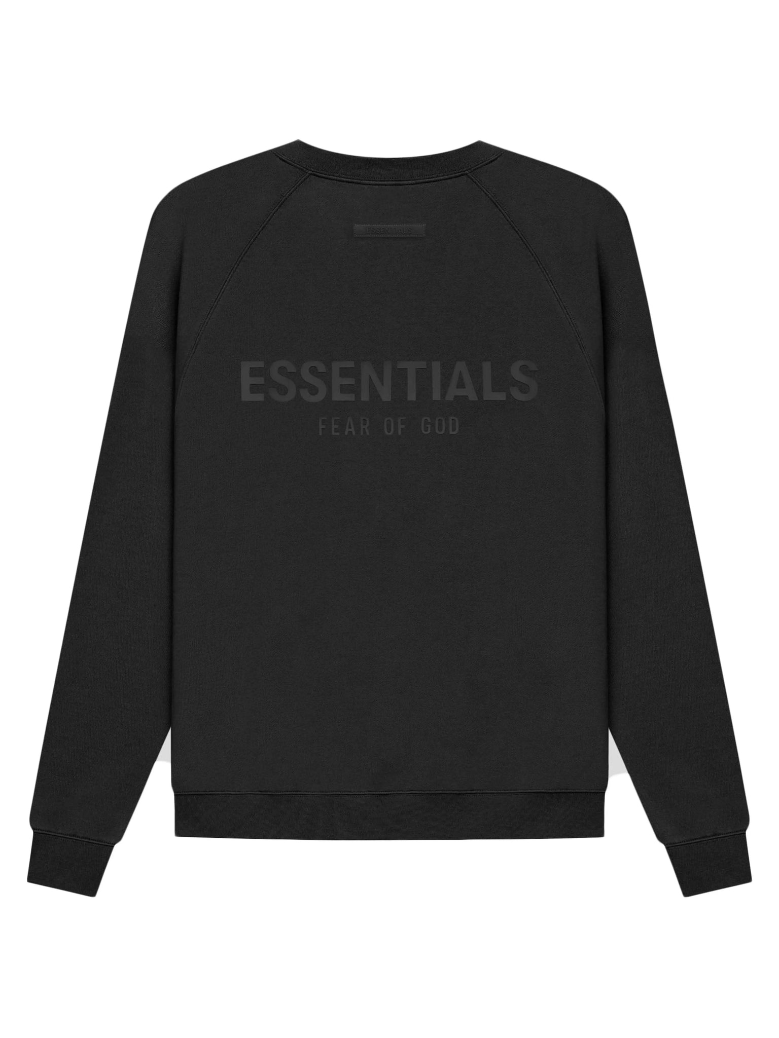 Fear Of God Essentials Back Logo Pullover Crewneck Black [SS21] Fear Of God Essentials