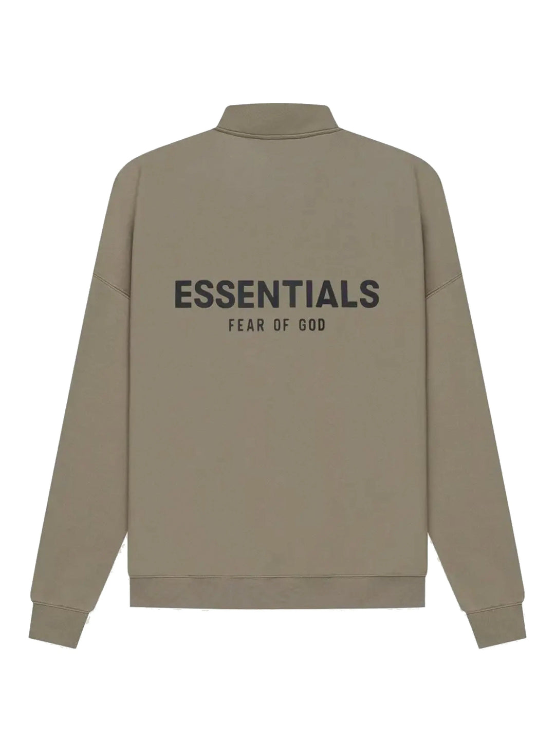 Fear Of God Essentials Back Logo Pullover Mockneck Half Zip Taupe [SS21] Prior