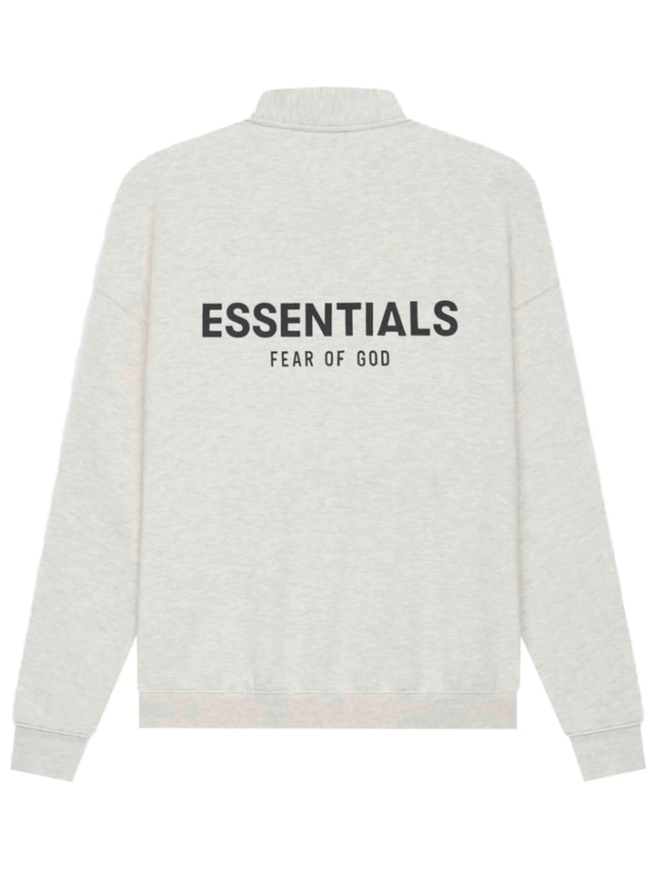 Fear Of God Essentials Half Zip Sweatshirt Light Heather Oatmeal [SS21] Prior