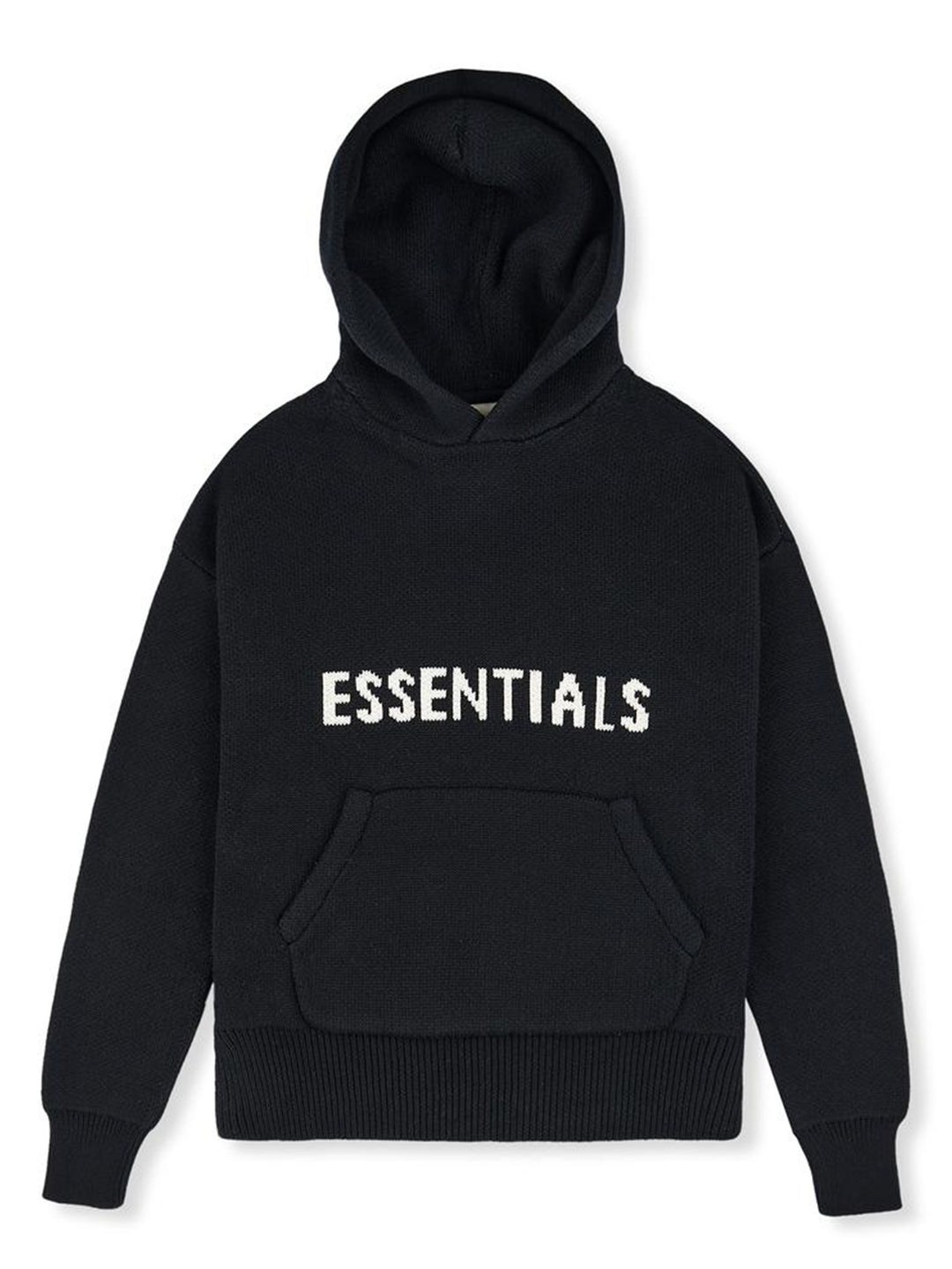 Fear Of God Essentials Pull Over Knit Hoodie Black [FW20] Prior