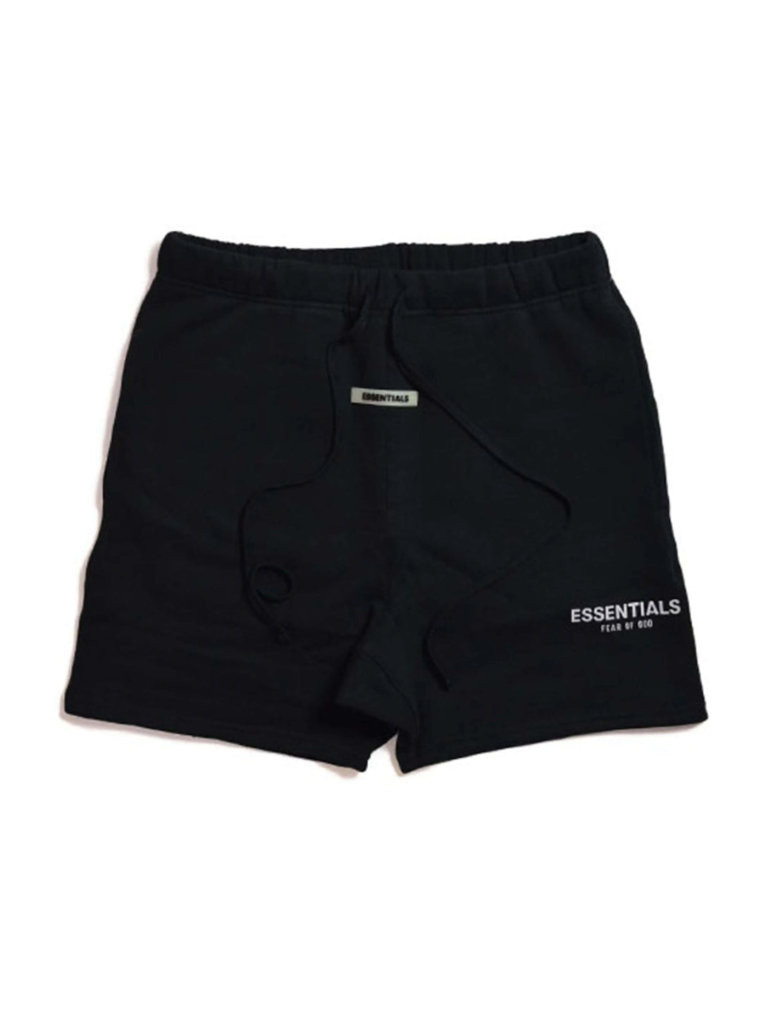 Fear Of God Essentials Reflective Logo Sweatshorts Black Fear Of God Essentials