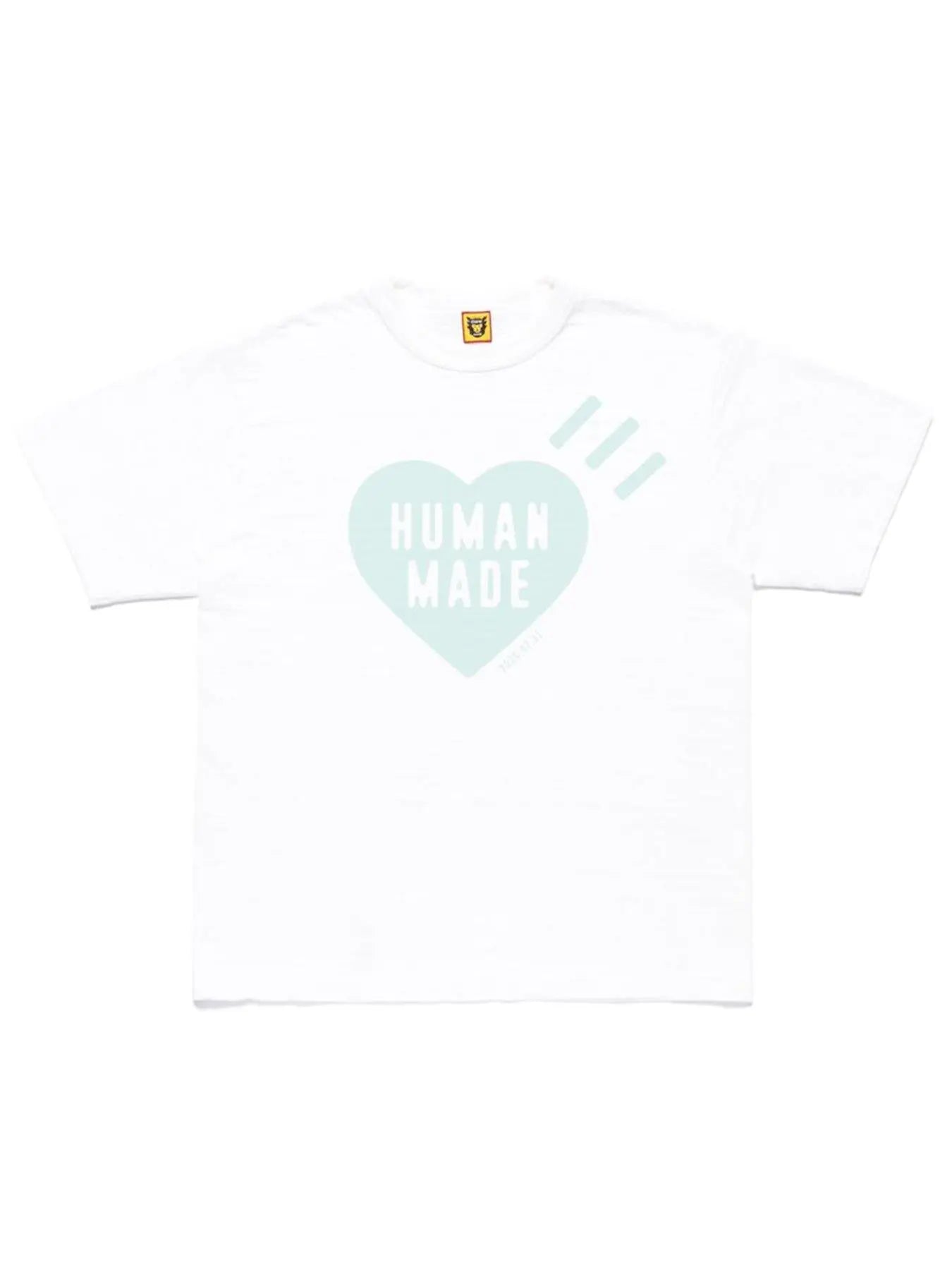 Human Made Heart LOGO TEE WHITE/TEAL BLUE Prior