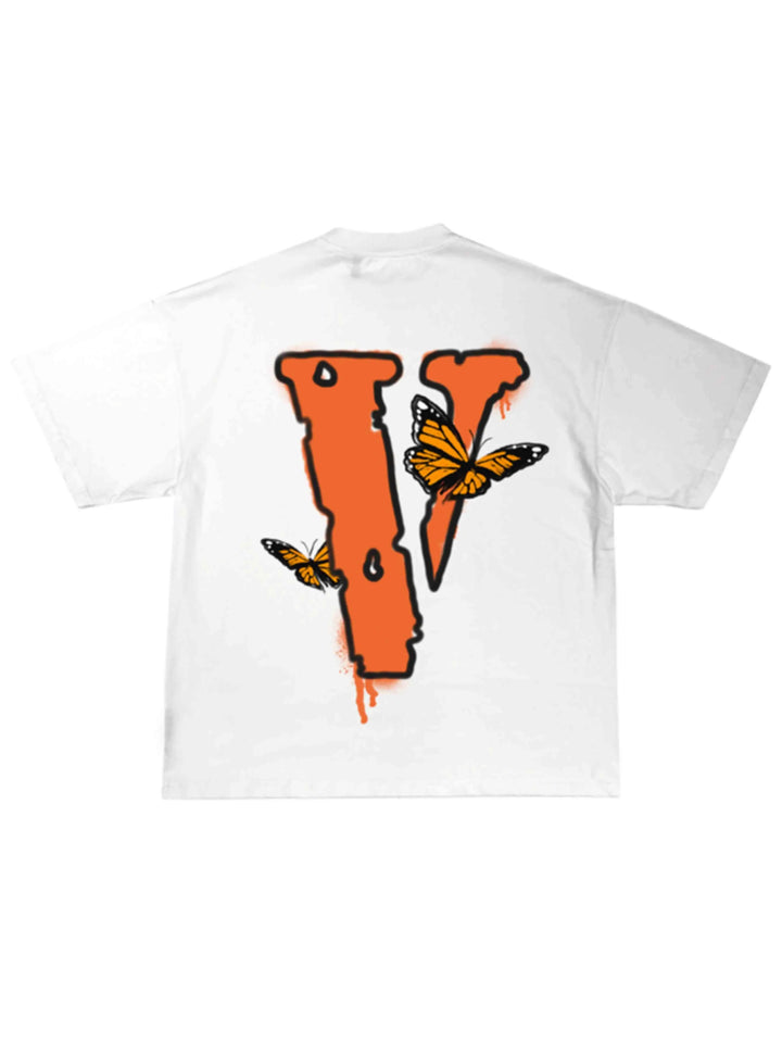 Juice Wrld x Vlone Butterfly T-Shirt White [SS20] Prior