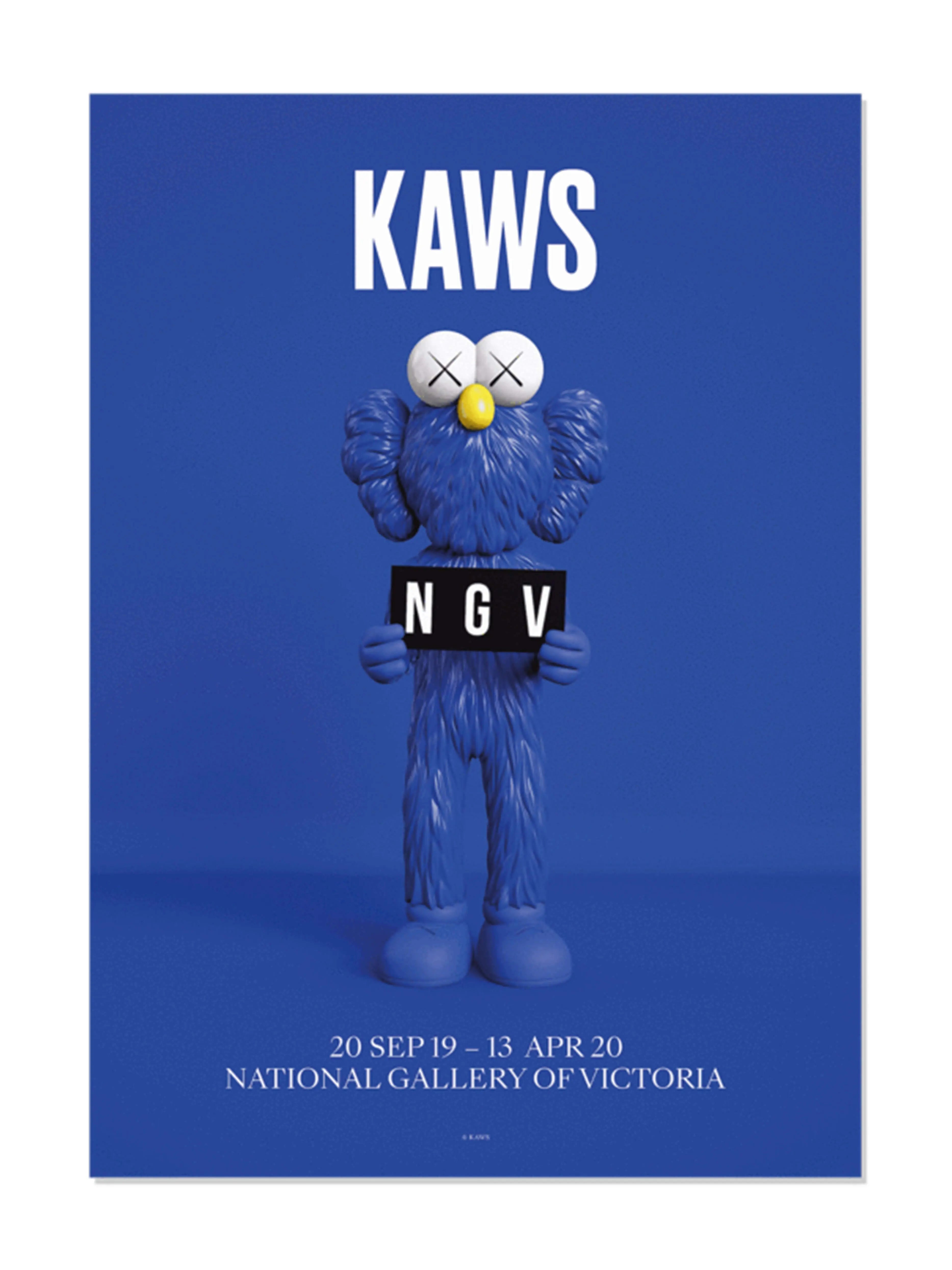 KAWS X NGV BFF POSTER (BLUE) - Prior